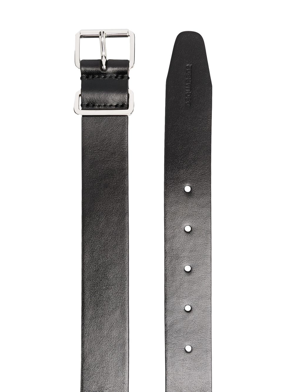 buckle leather belt - 2