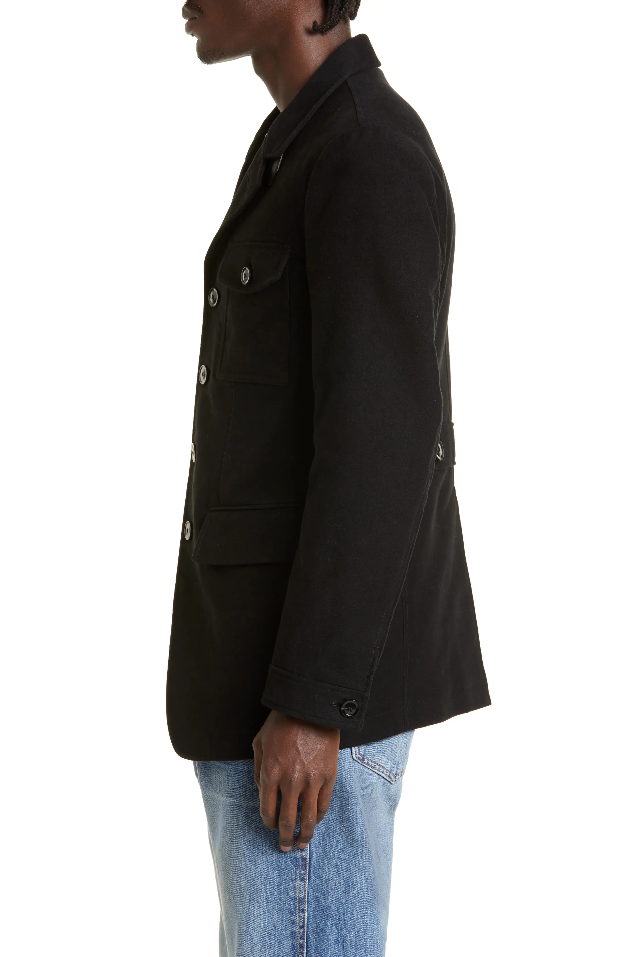 Cotton Moleskin Military Jacket - 3