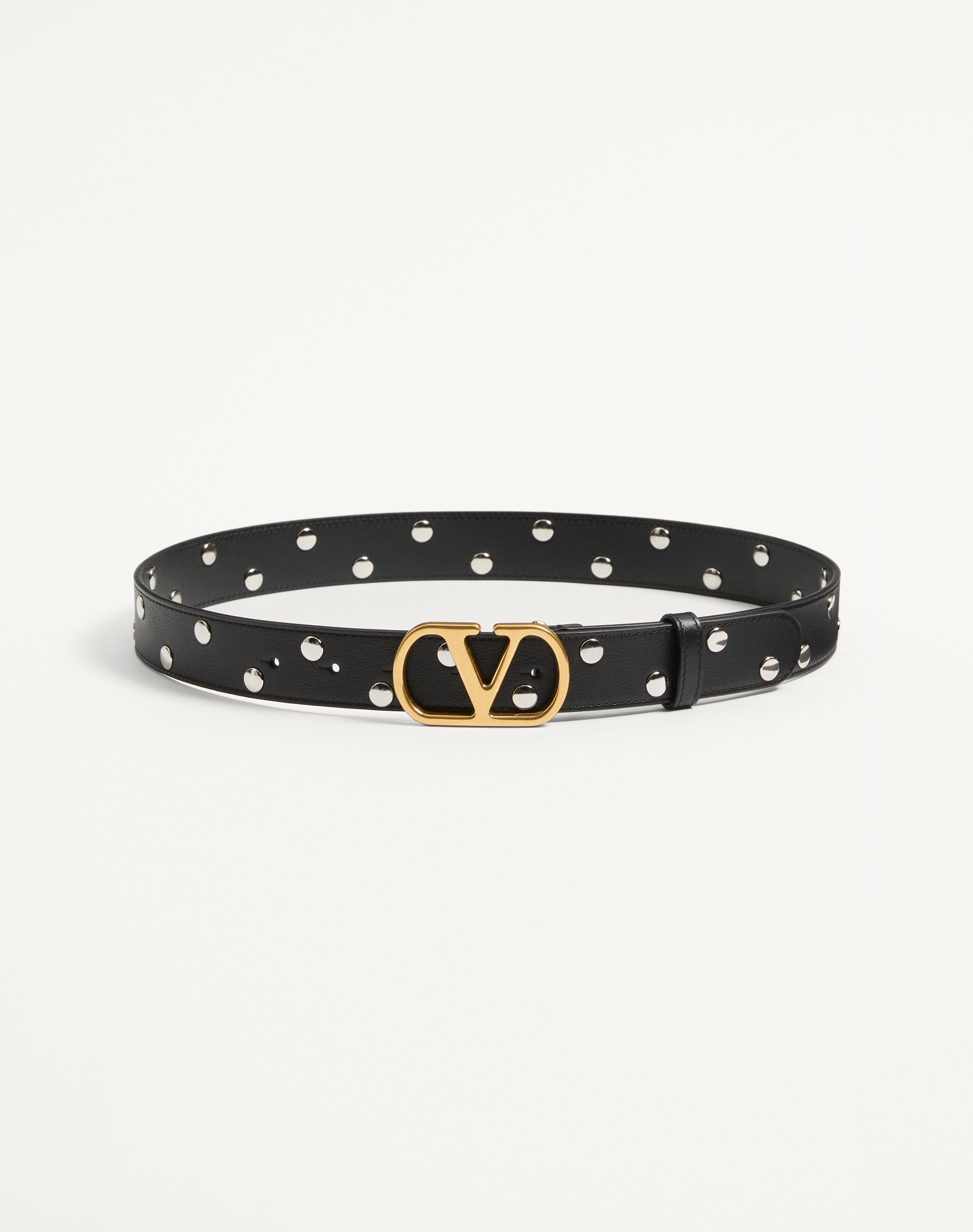 VLOGO SIGNATURE BELT IN SHINY CALFSKIN 30 MM - 1
