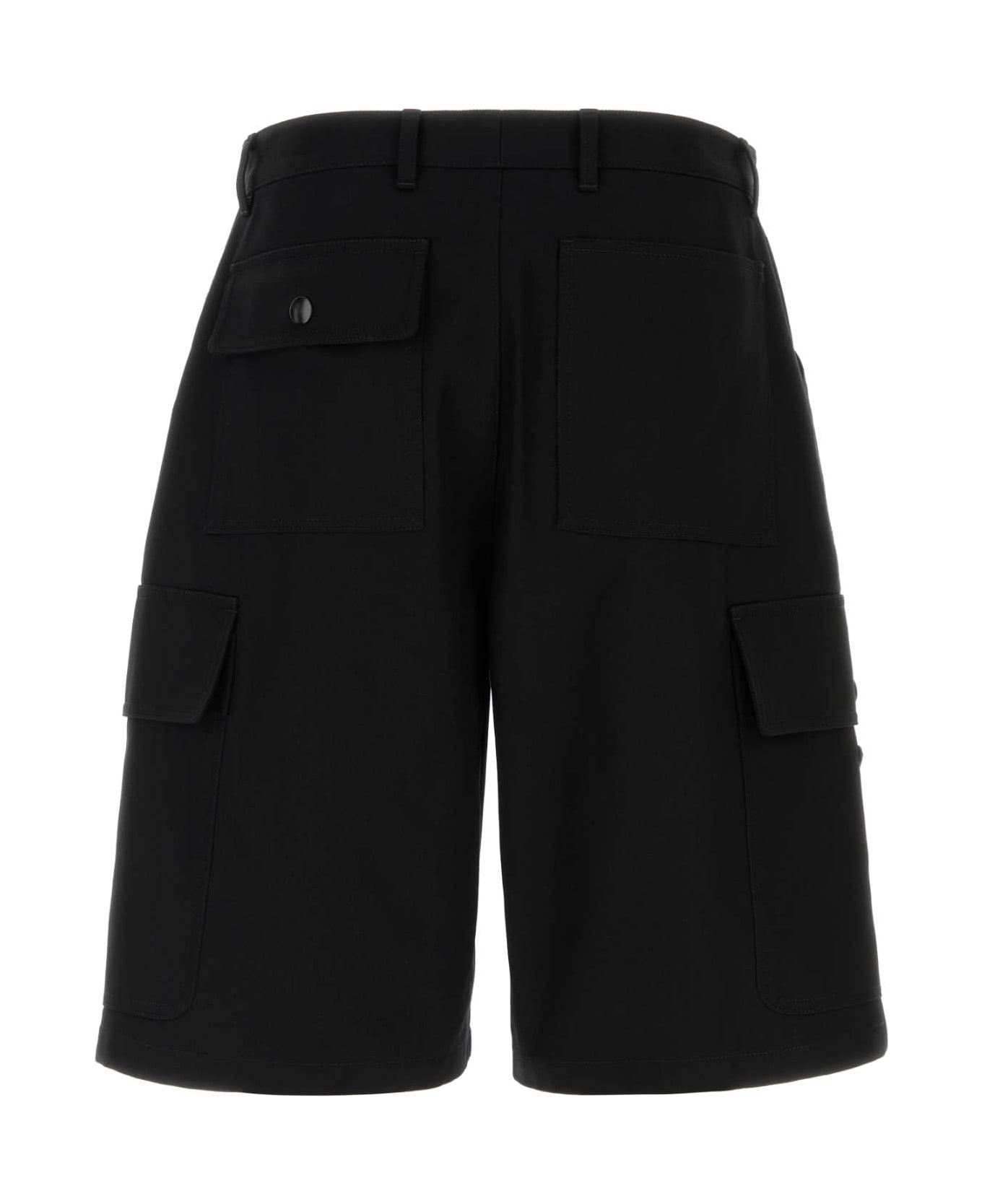 Black Drill Bermuda Shorts - 2