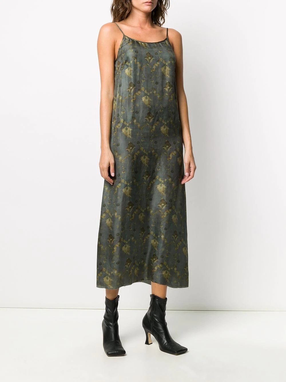 abstract-print slip dress  - 3