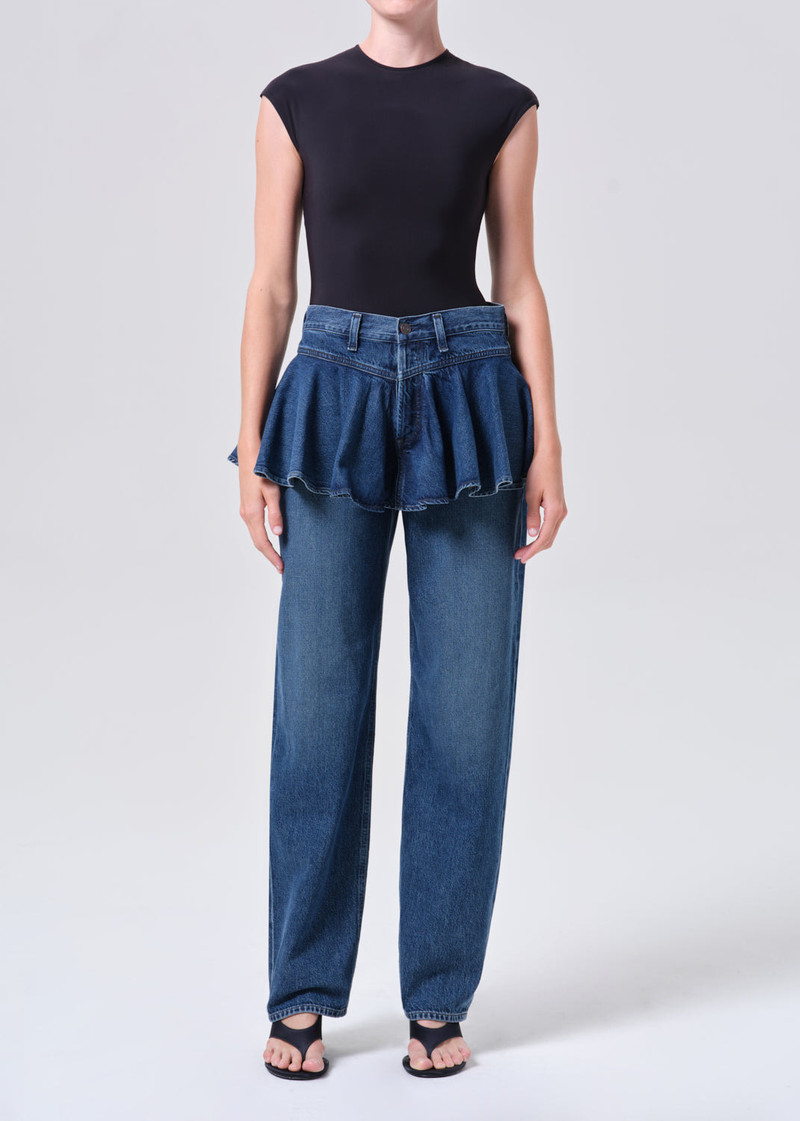 AGOLDE PEPLUM JEAN IN PEAK outlook