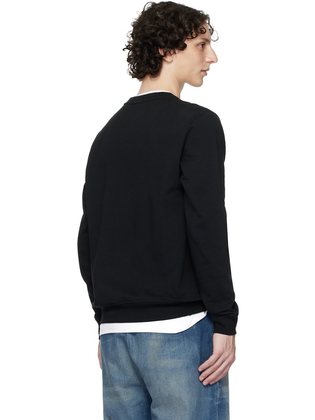 Black Regular-Fit Logo Patch Sweatshirt - 3