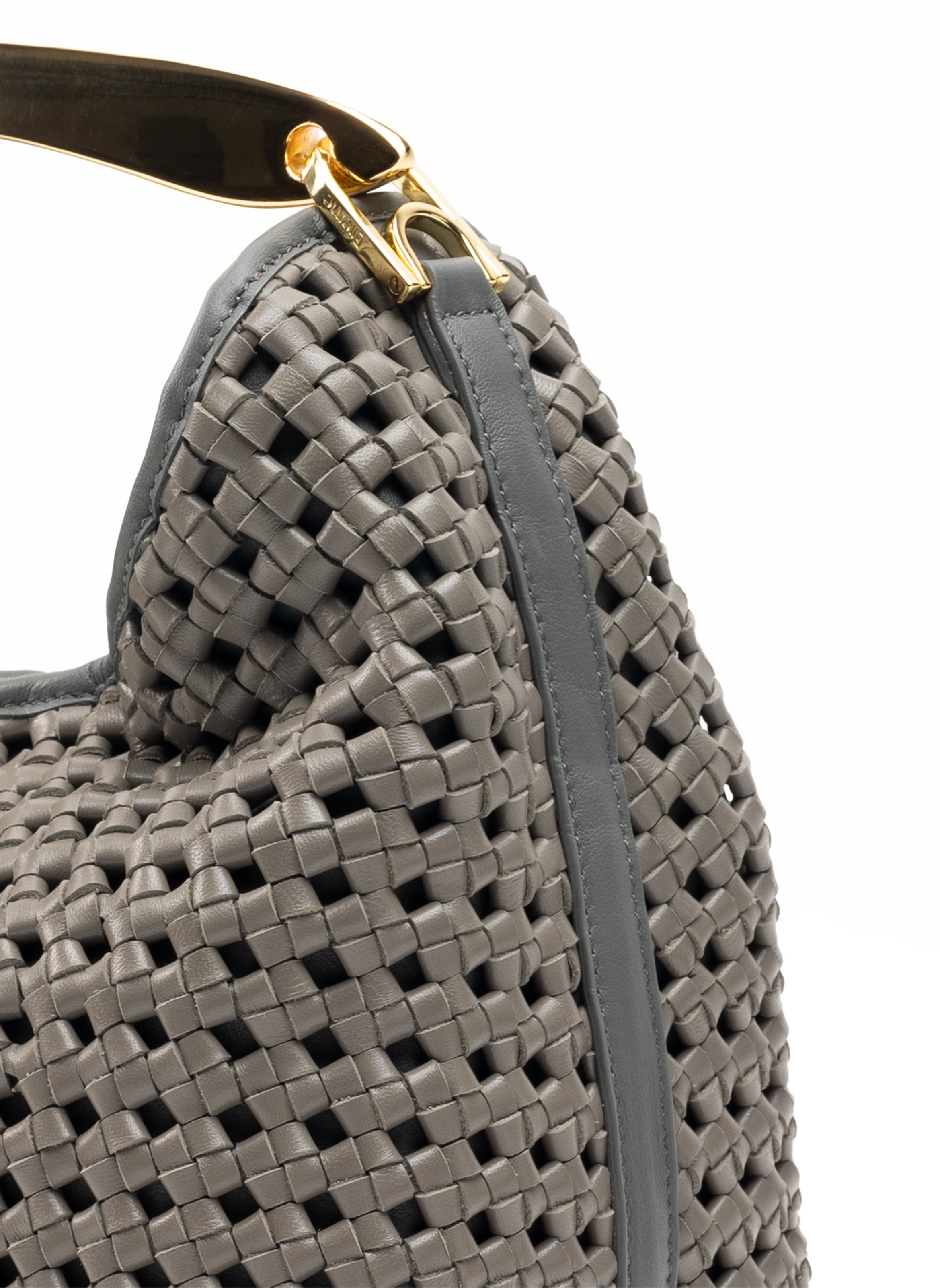 Boomerang Woven Leather Grey - 4
