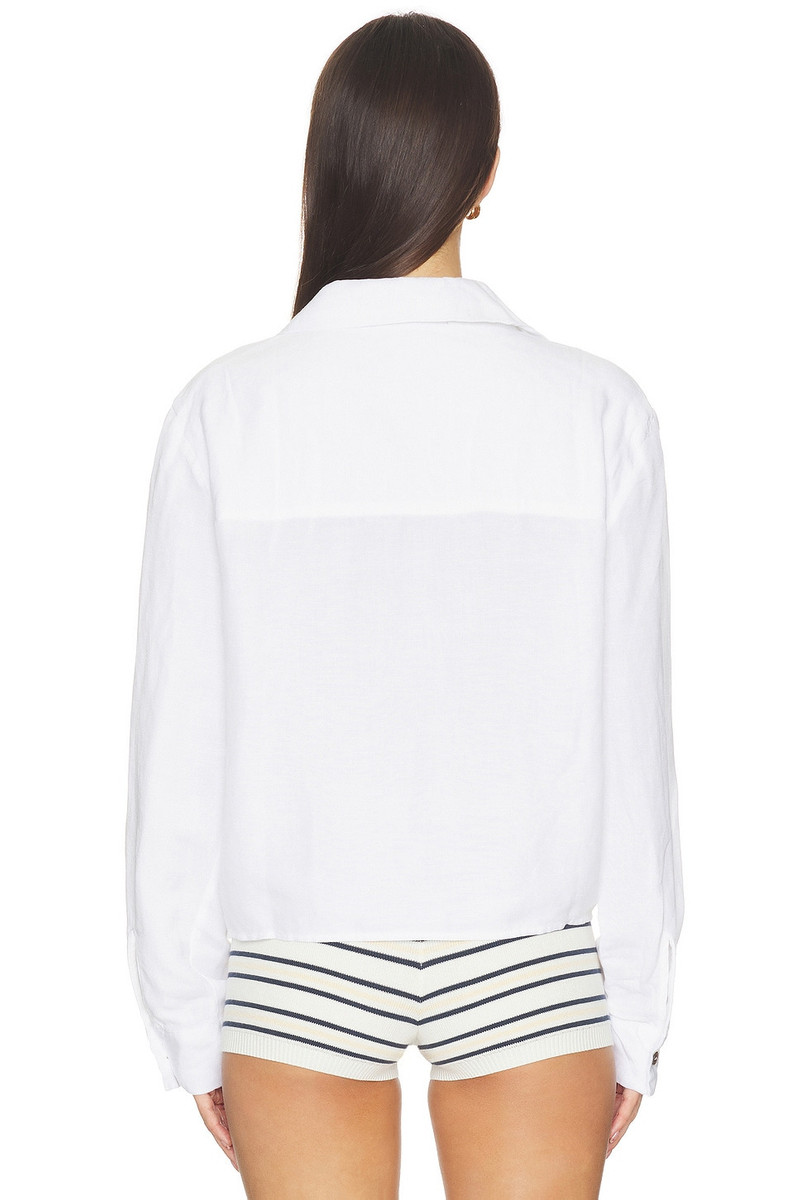 SANCTUARY More Love Linen Tie Top outlook