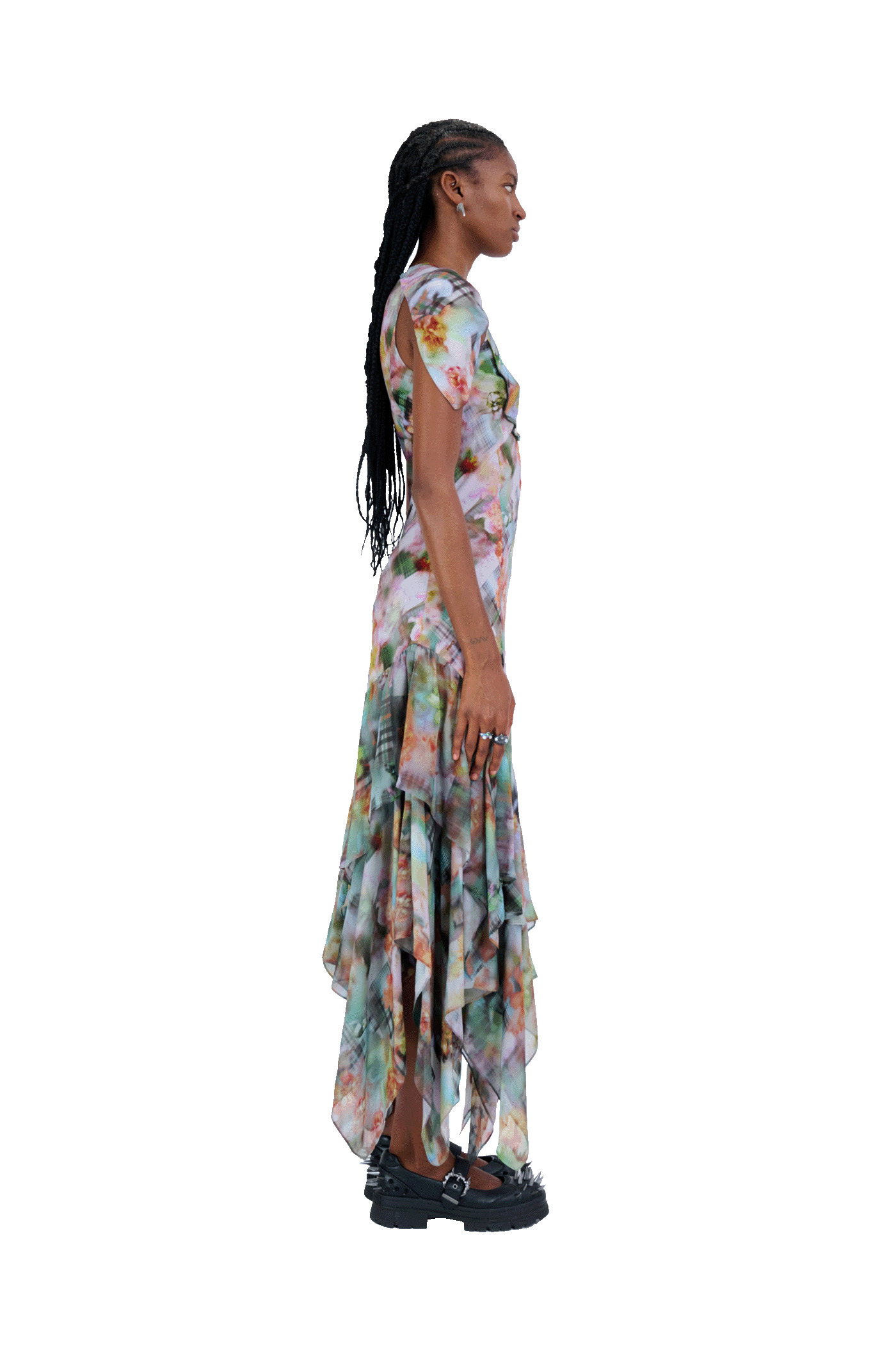 GARDEN BLUR HILLARY DRESS - 4