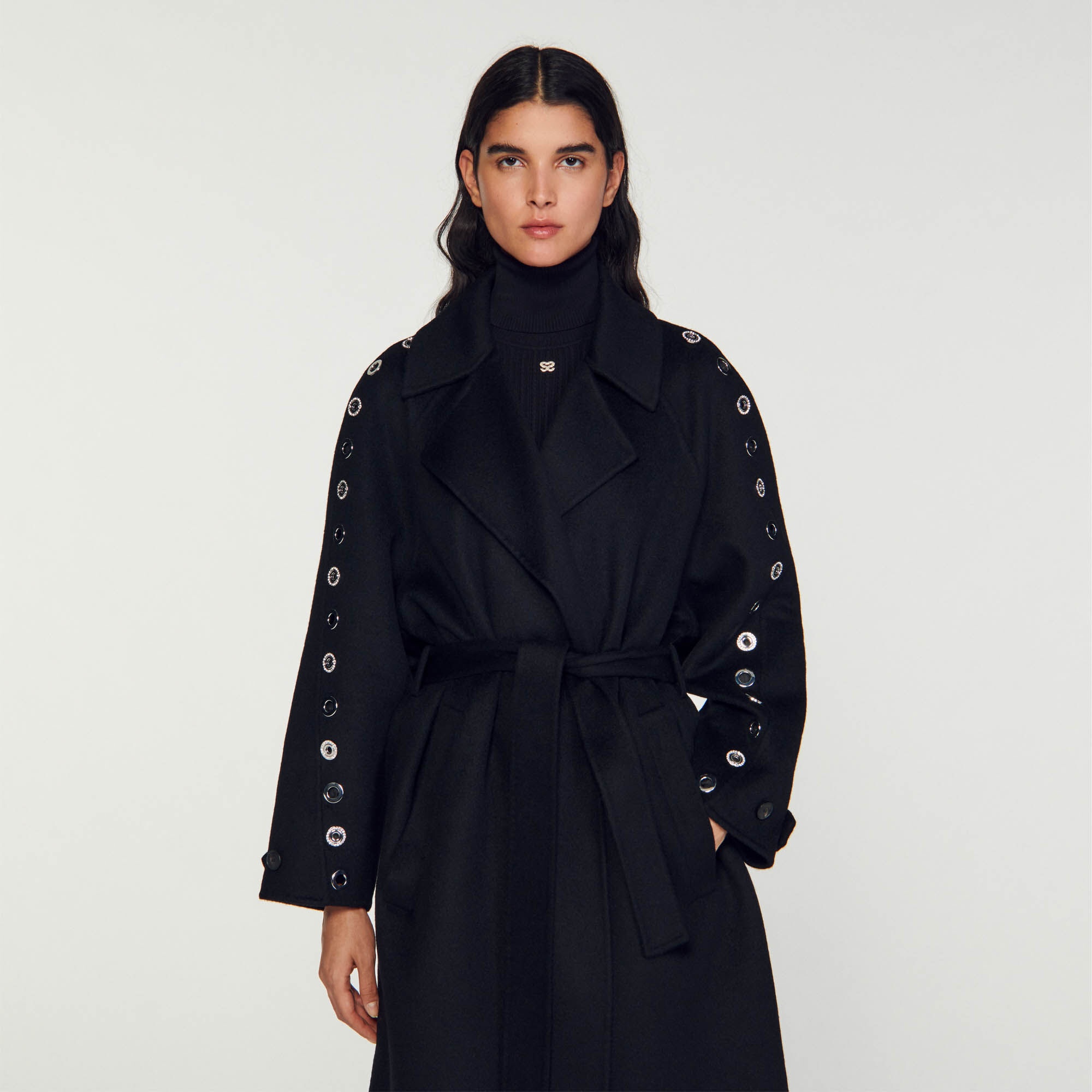 EYELET TRENCH COAT - 5