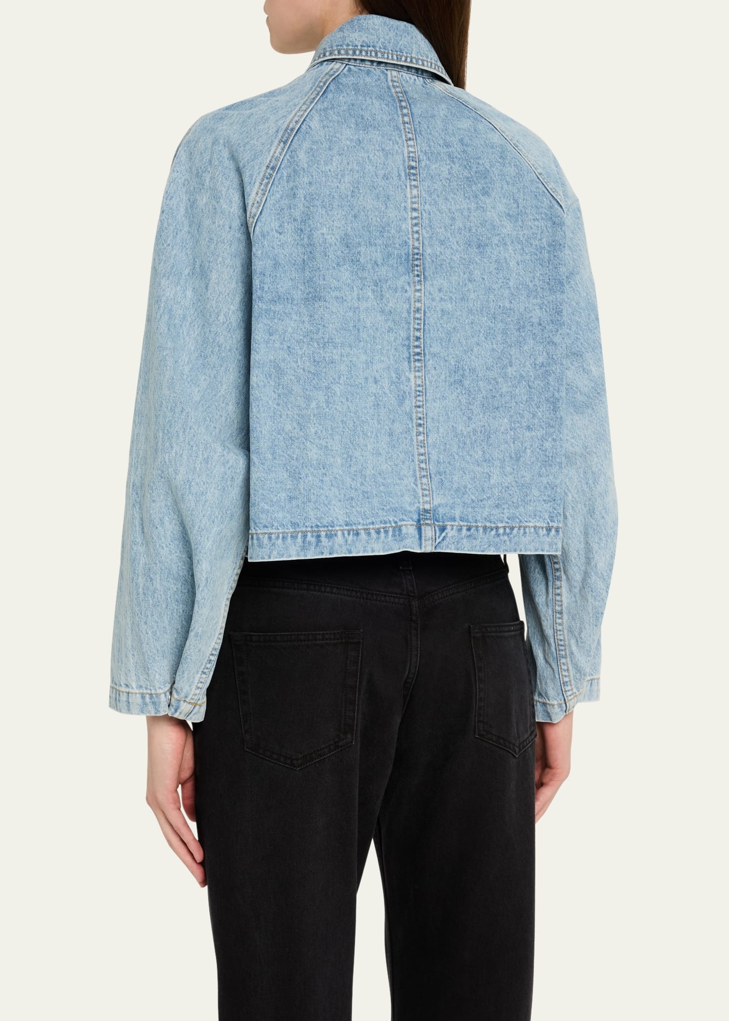 Everli Cropped Denim Jacket - 3