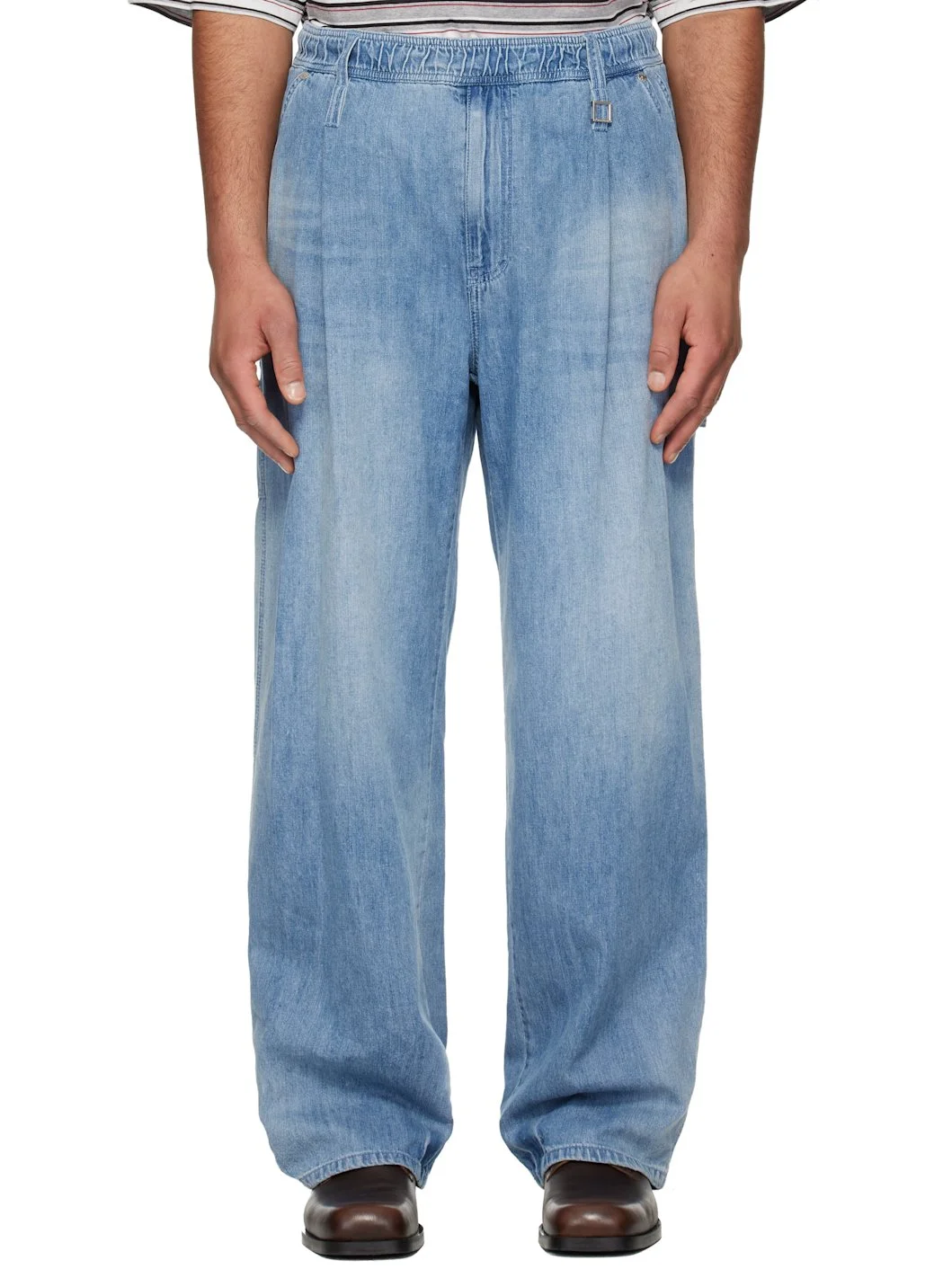 Blue Lightweight Banding Jeans - 1
