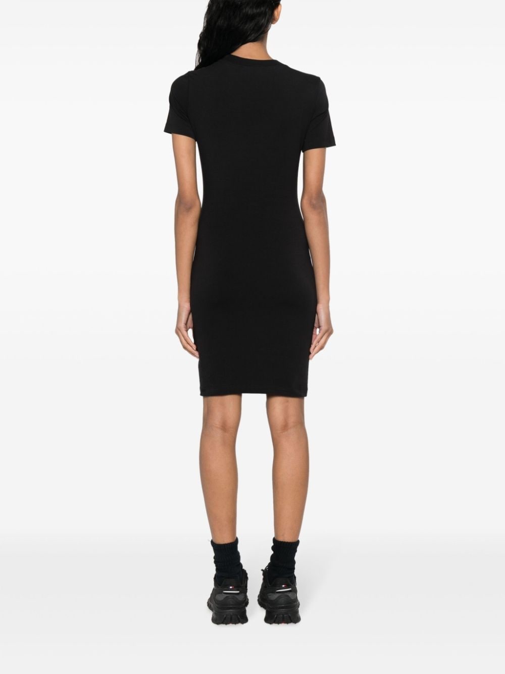 logo-print stretch-cotton dress - 4