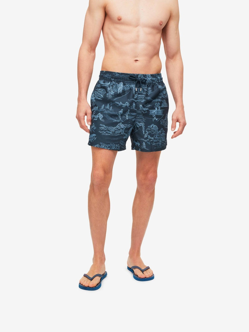 Men's Short Swim Shorts Maui 49 Navy 5