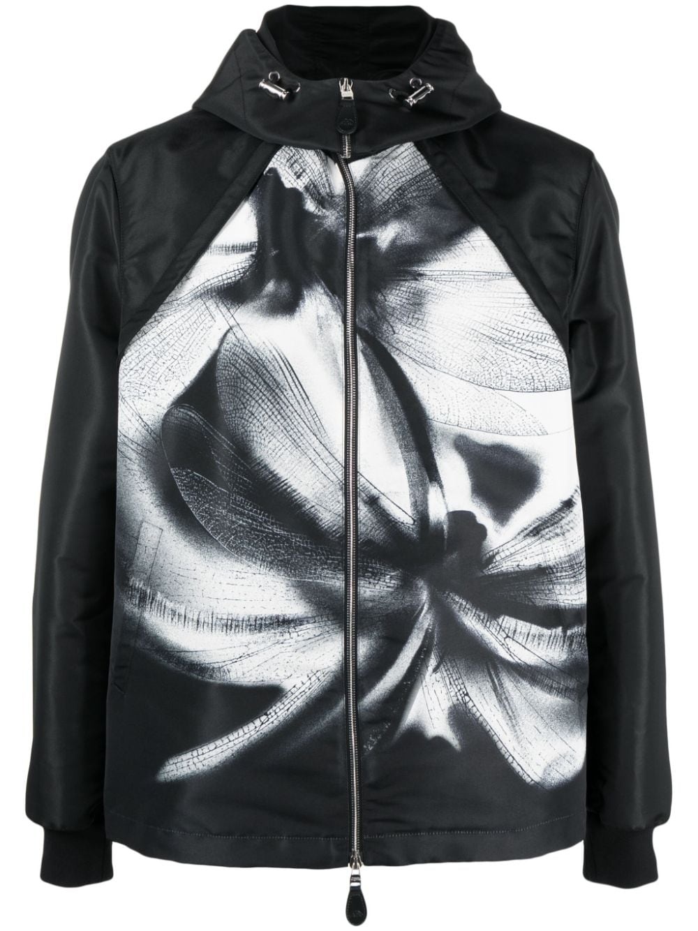 Dragonfly Shadow hooded bomber jacket - 1