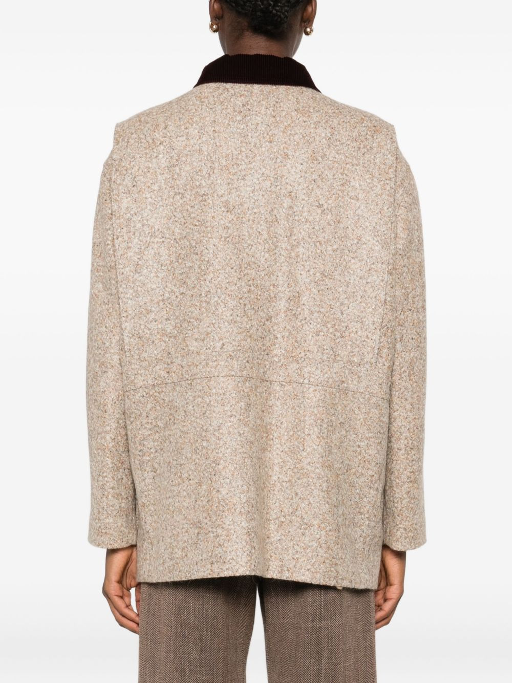 Clelia corduroy-collar wool jacket - 4