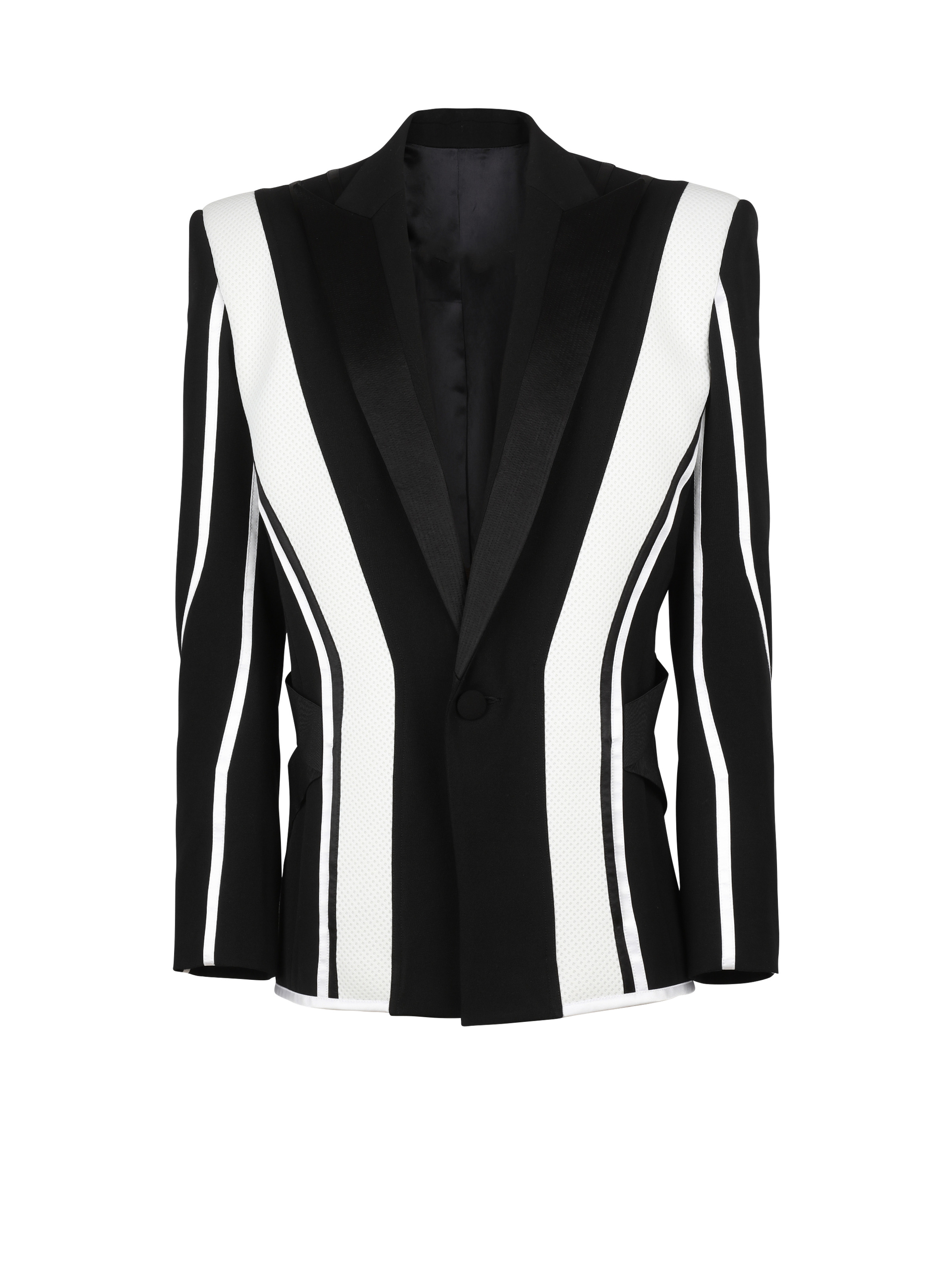 Wool blazer with inserts - 1