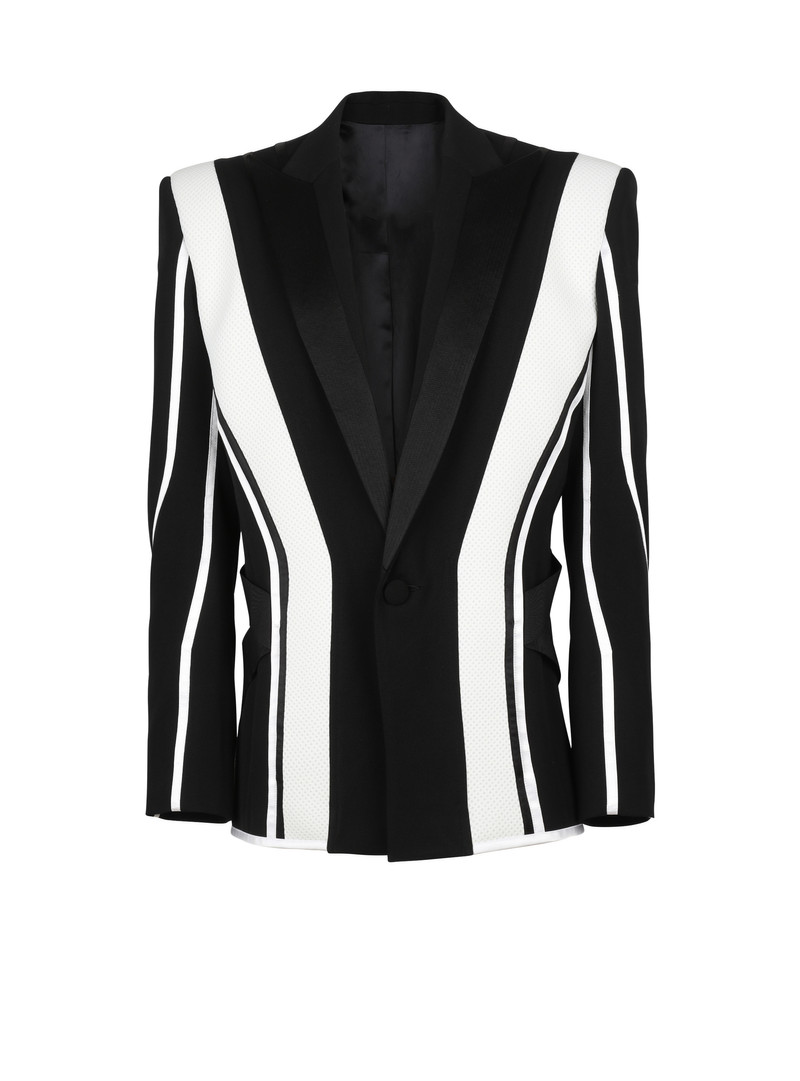 Wool blazer with inserts 1