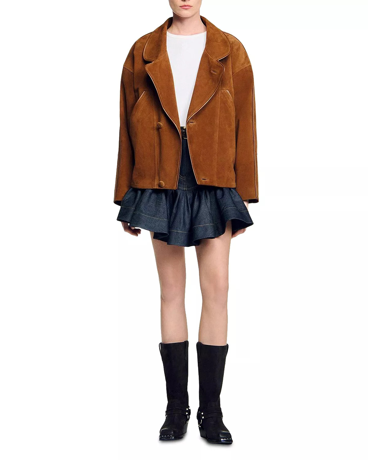 Oversized Suede Jacket - 6