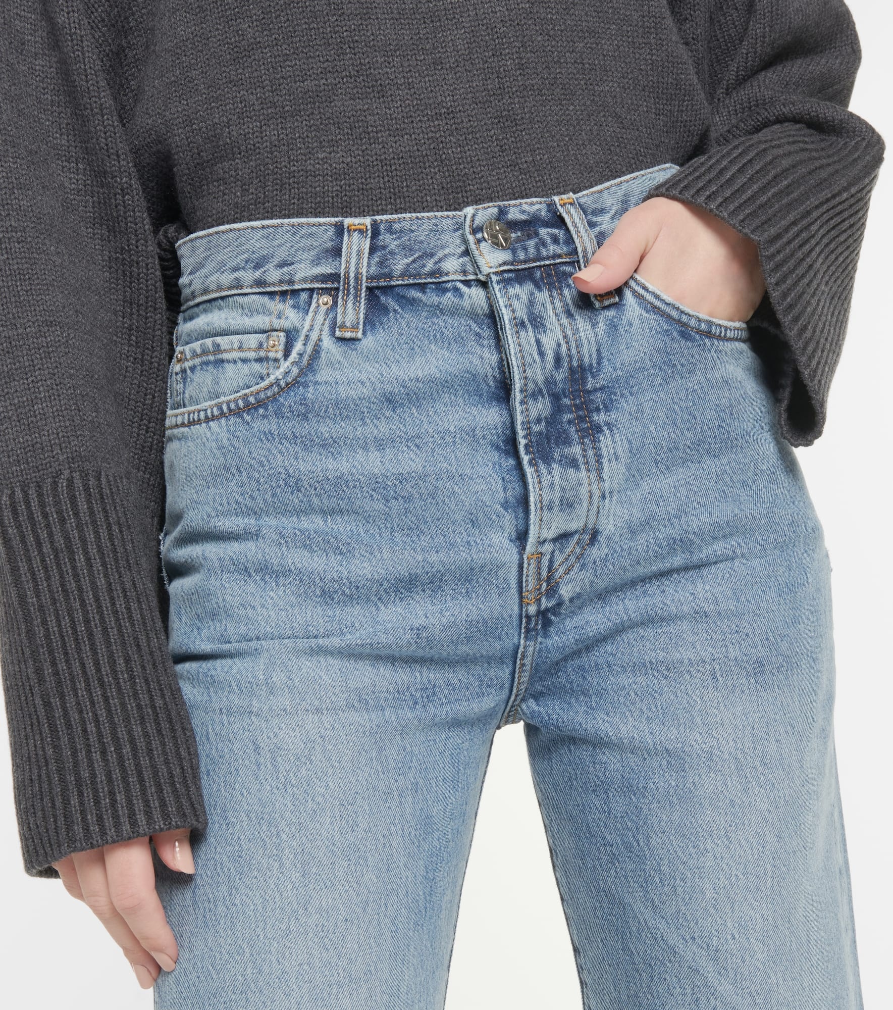 High-rise straight jeans - 4