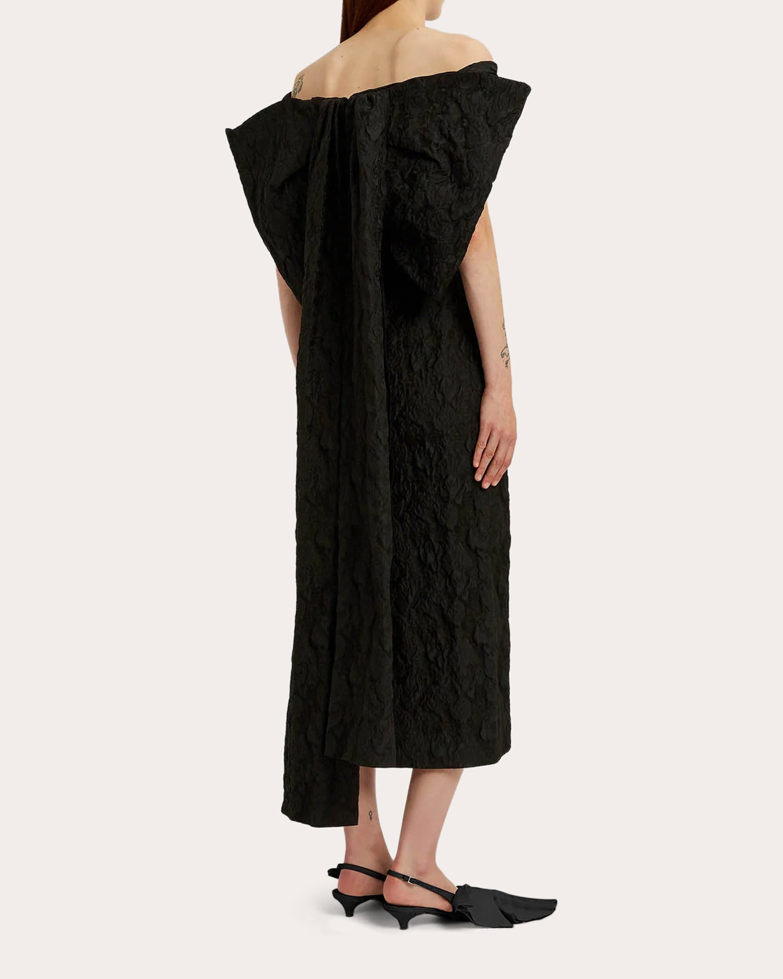 Crystal-Embellished Cloqué Jacquard Midi Dress - 4