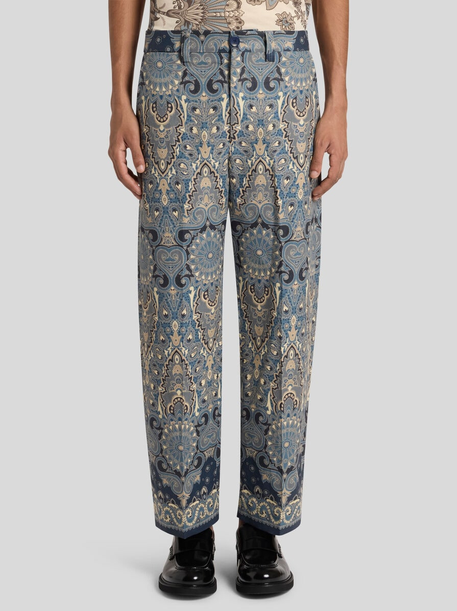 TAILORED STRETCH COTTON TROUSERS - 2
