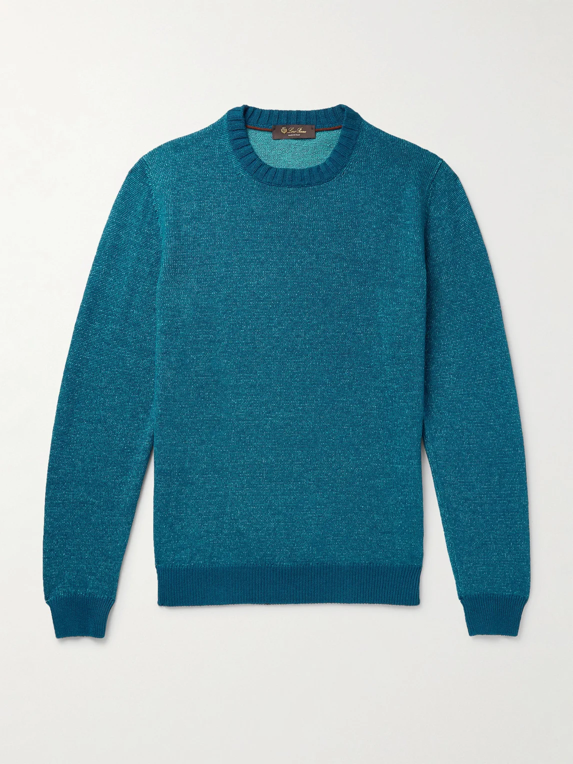 Slim-Fit Mélange Linen, Cashmere and Silk-Blend Sweater - 1