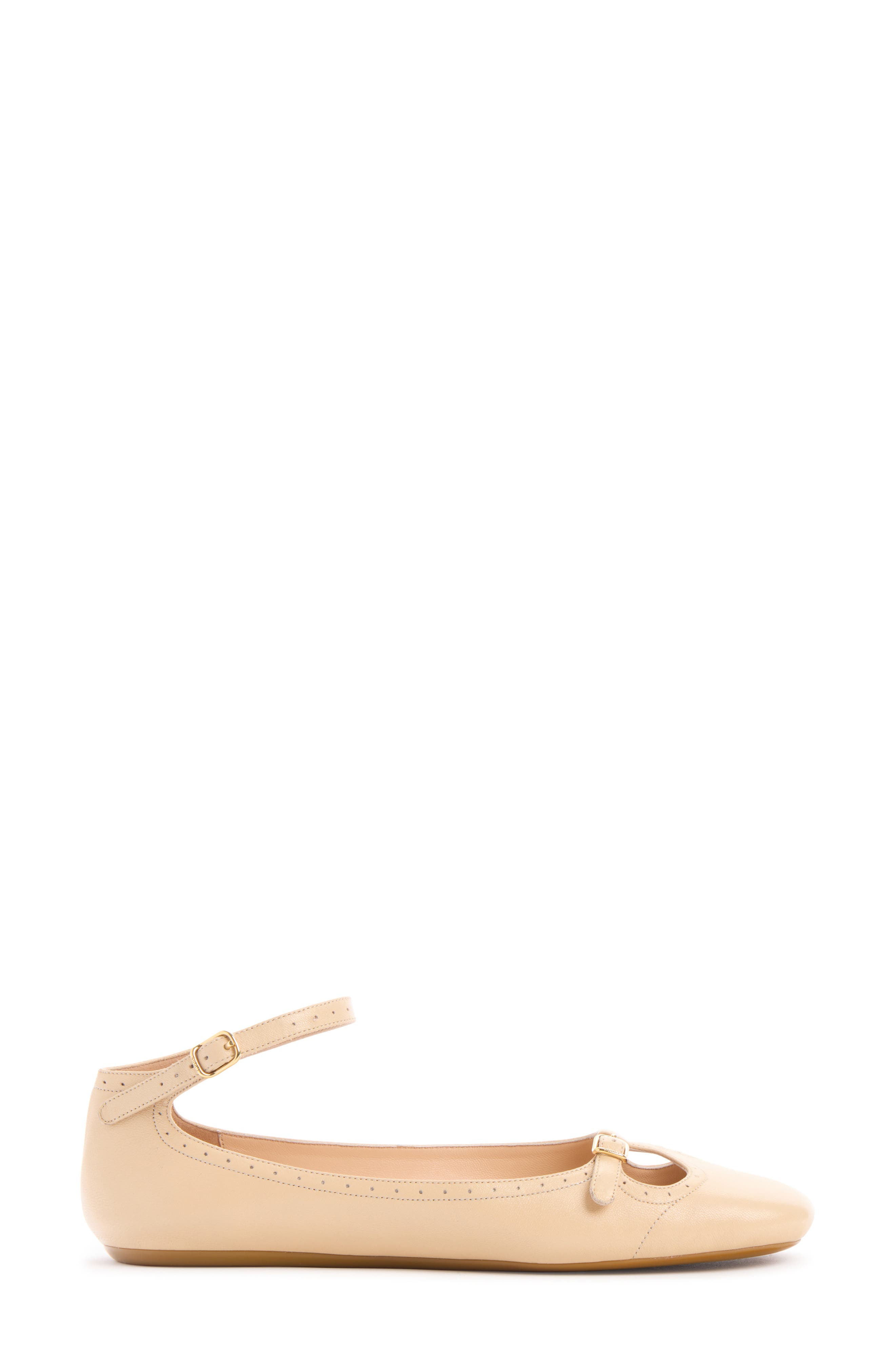 Chloé Misty Ankle Strap Flat in Petal Beige at Nordstrom - 3