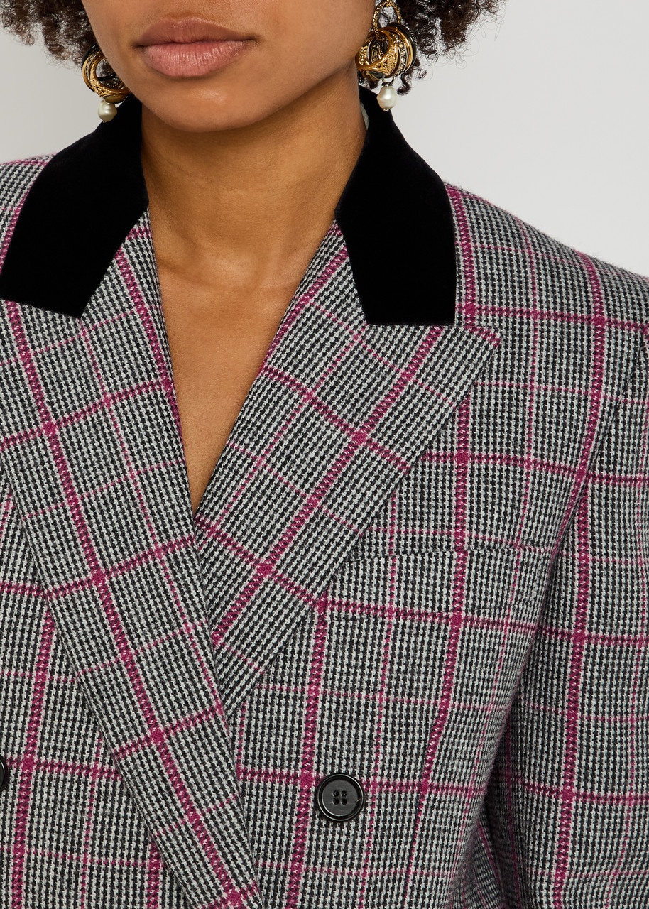 Chloe Checked Double-breasted Wool Blazer - 5