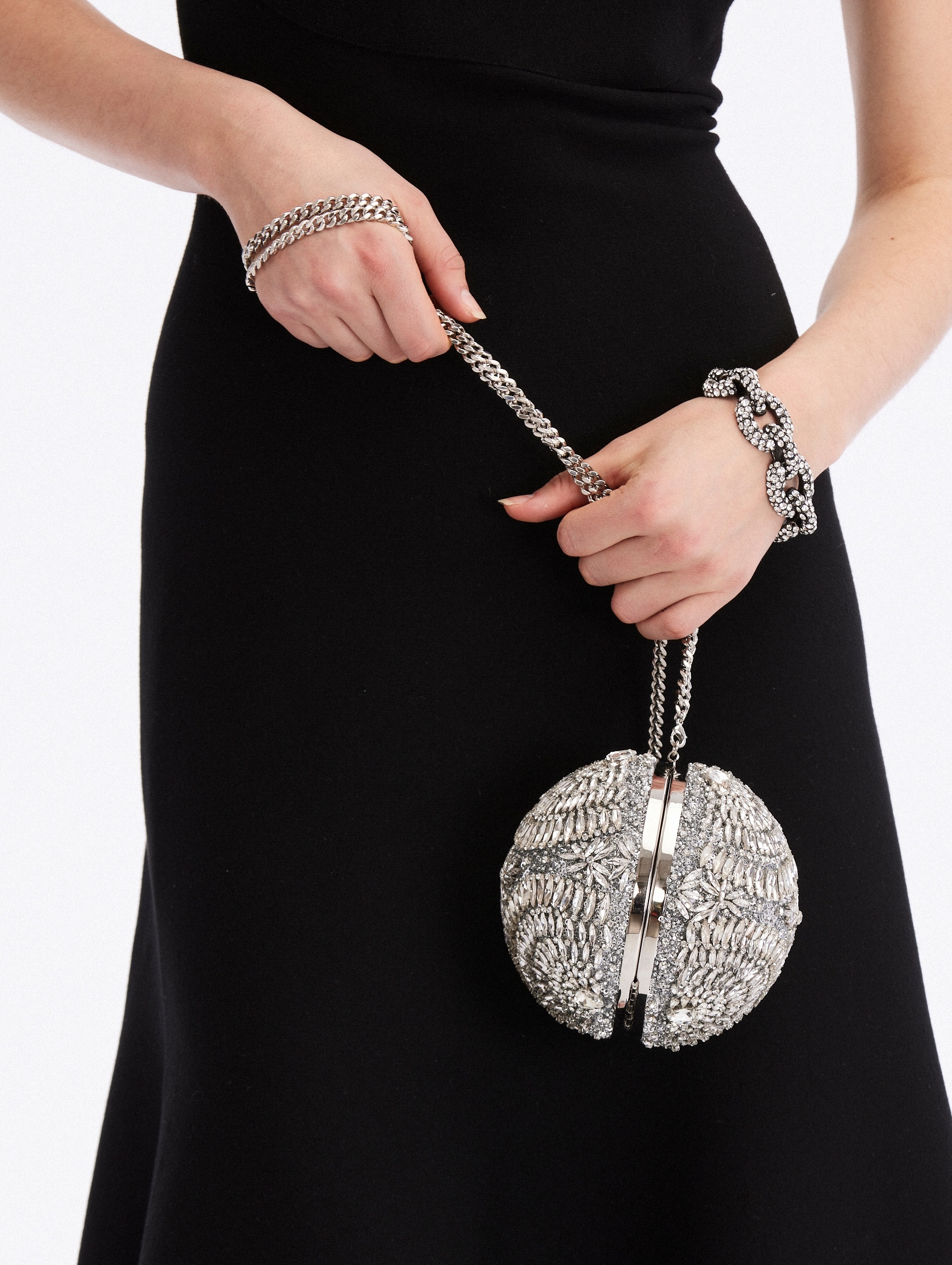 CRYSTAL EMBROIDERED BILLIARD BAG - 2