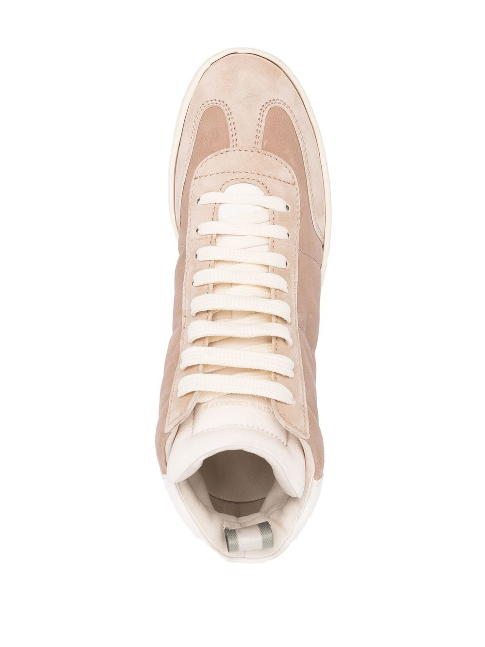 panelled high-top sneakers - 4