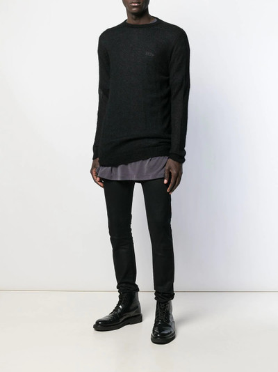 Rick Owens transparent knit sweater outlook