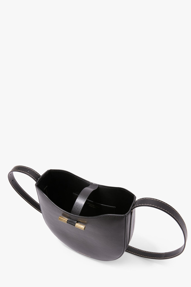 Dia Crossbody Bag In Black Smooth Leather 7