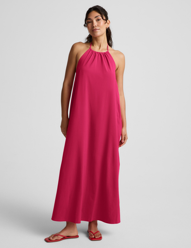 Go With The Flow Halter Dress - 1