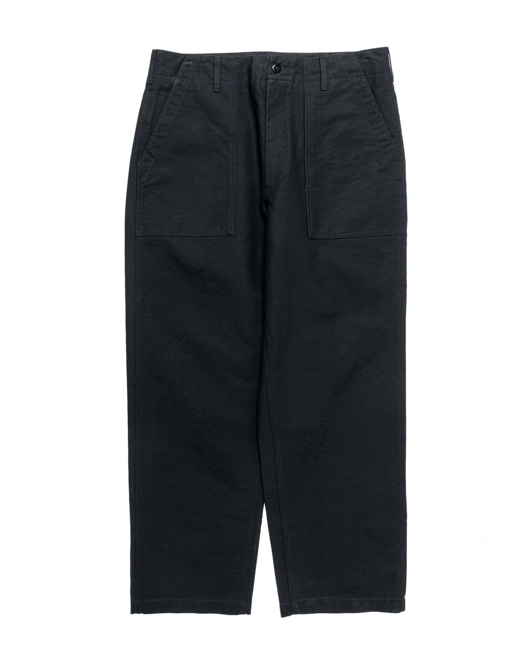 Fatigue Pant Black Cotton Double Cloth - 1