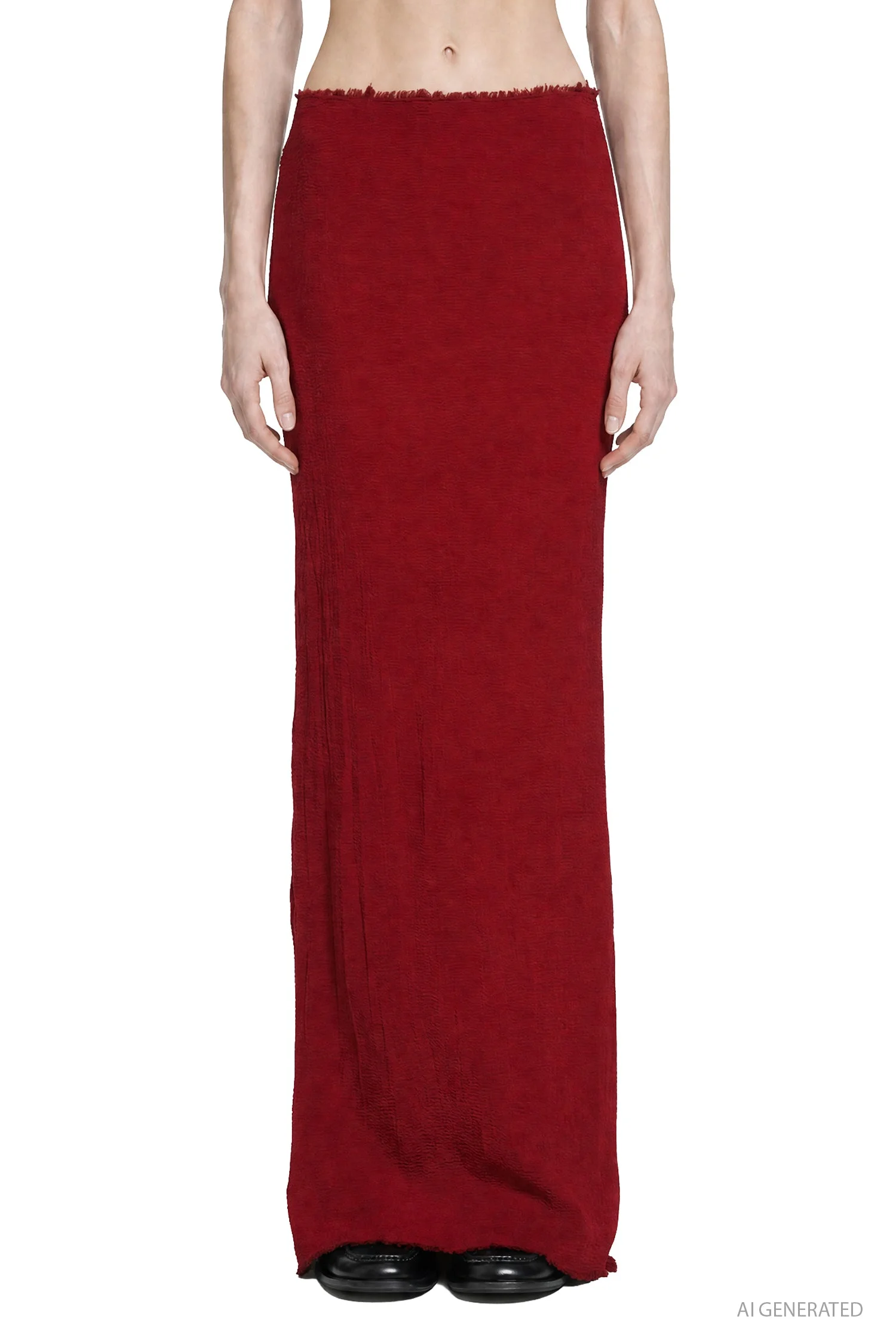 Stretch Nylon Twill Long Skirt - 1