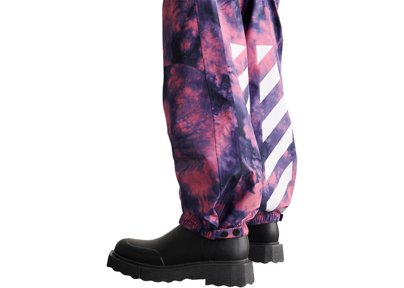 Off-White OFF-WHITE Ski Tie Dye Diag 3L Wide Pant Tie Dye Purple outlook