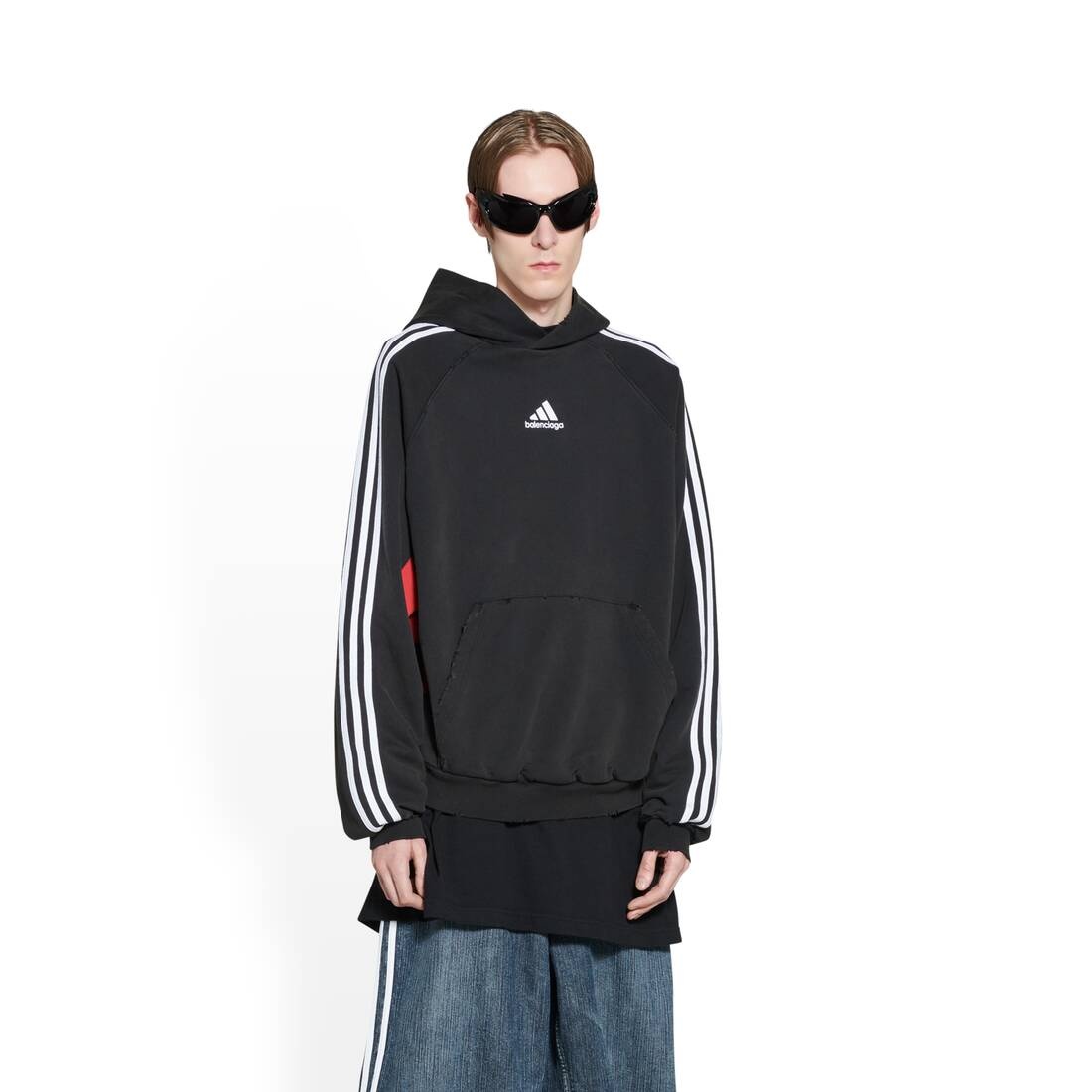 Men's Balenciaga / Adidas Hoodie Small Fit in Black - 5