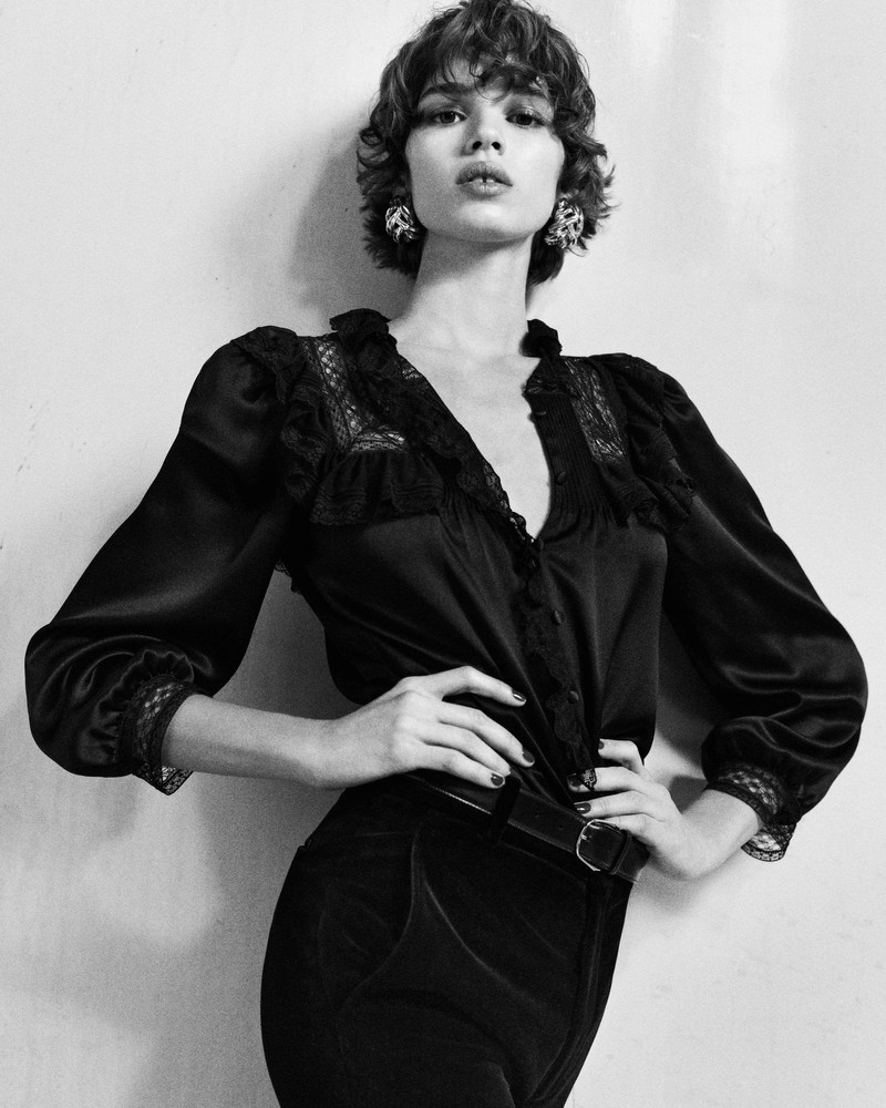 SAINT LAURENT WHEAT CHAIN EARRINGS IN METAL outlook