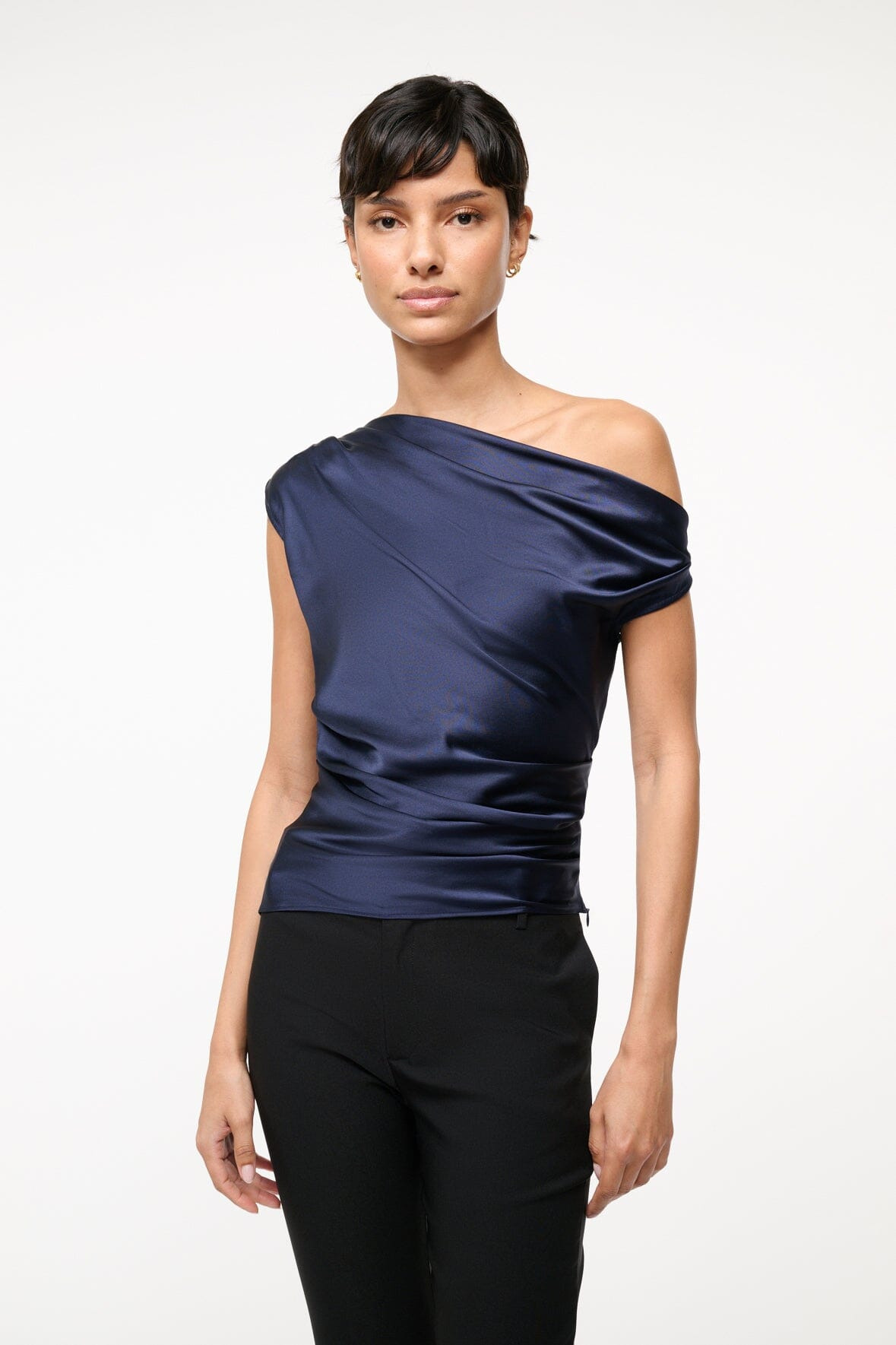 STAUD PHARE SILK TOP NAVY - 5