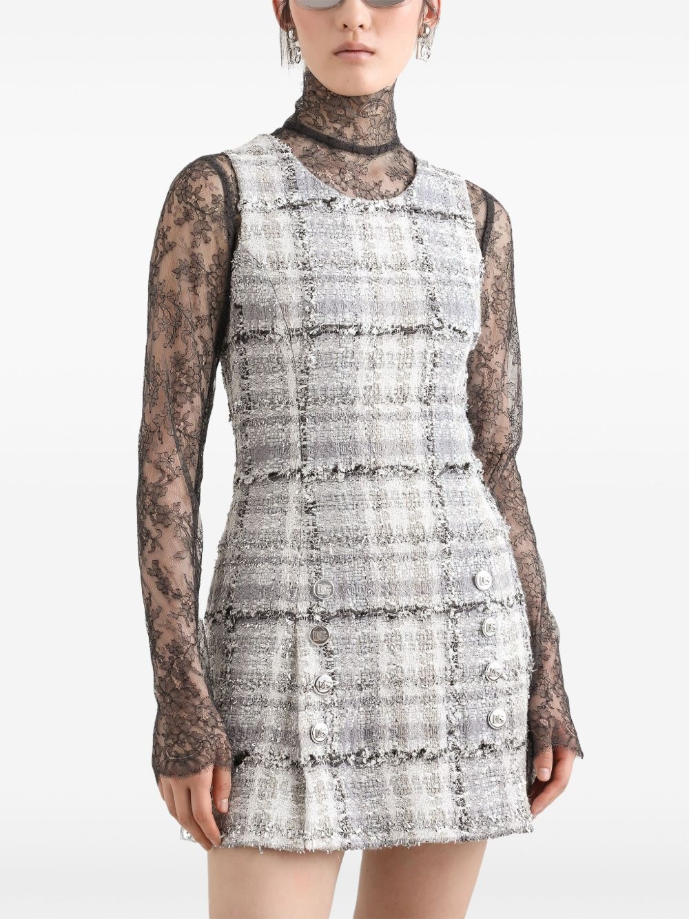 tweed mini dress - 3