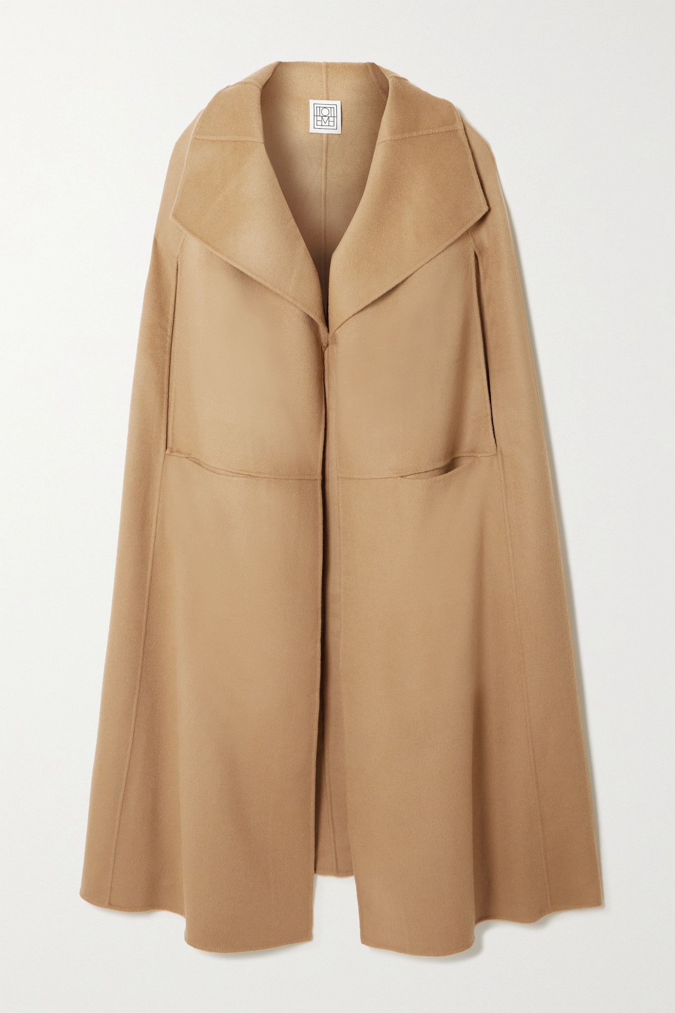 Signature wool and cashmere-blend cape - 1