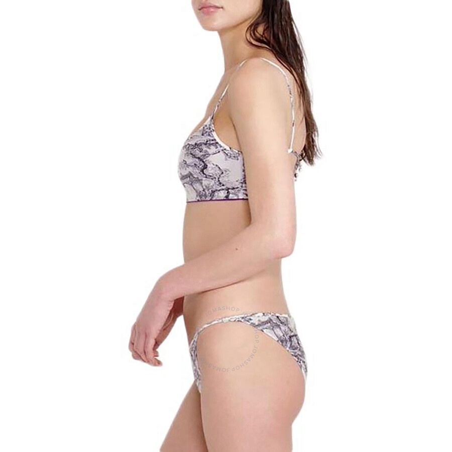 Wolford Ladies Iconic White Black / Amethyst Antoinette Beach Bustier - 2