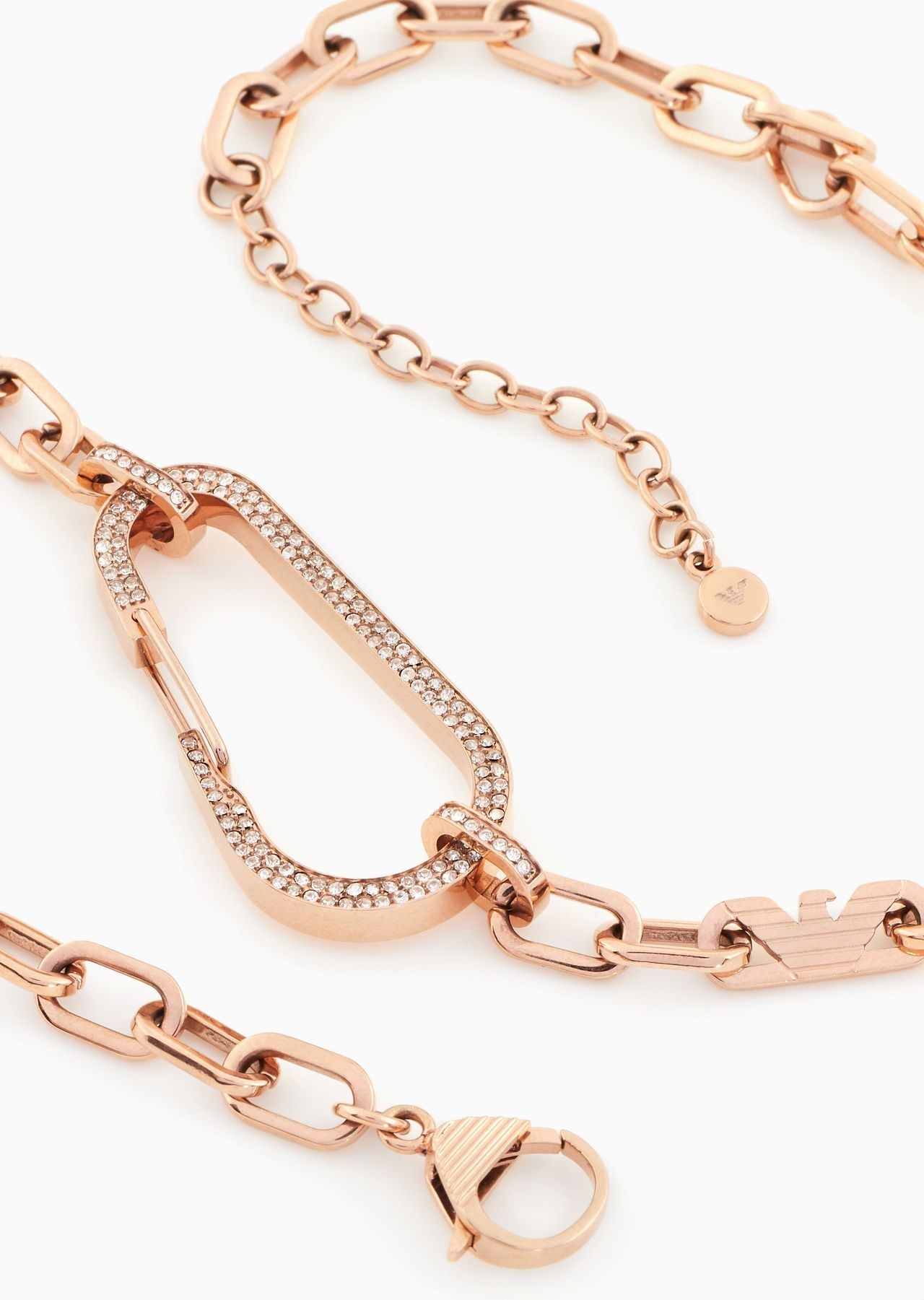 Rose Gold-Tone Stainless Steel Chain Necklace - 2