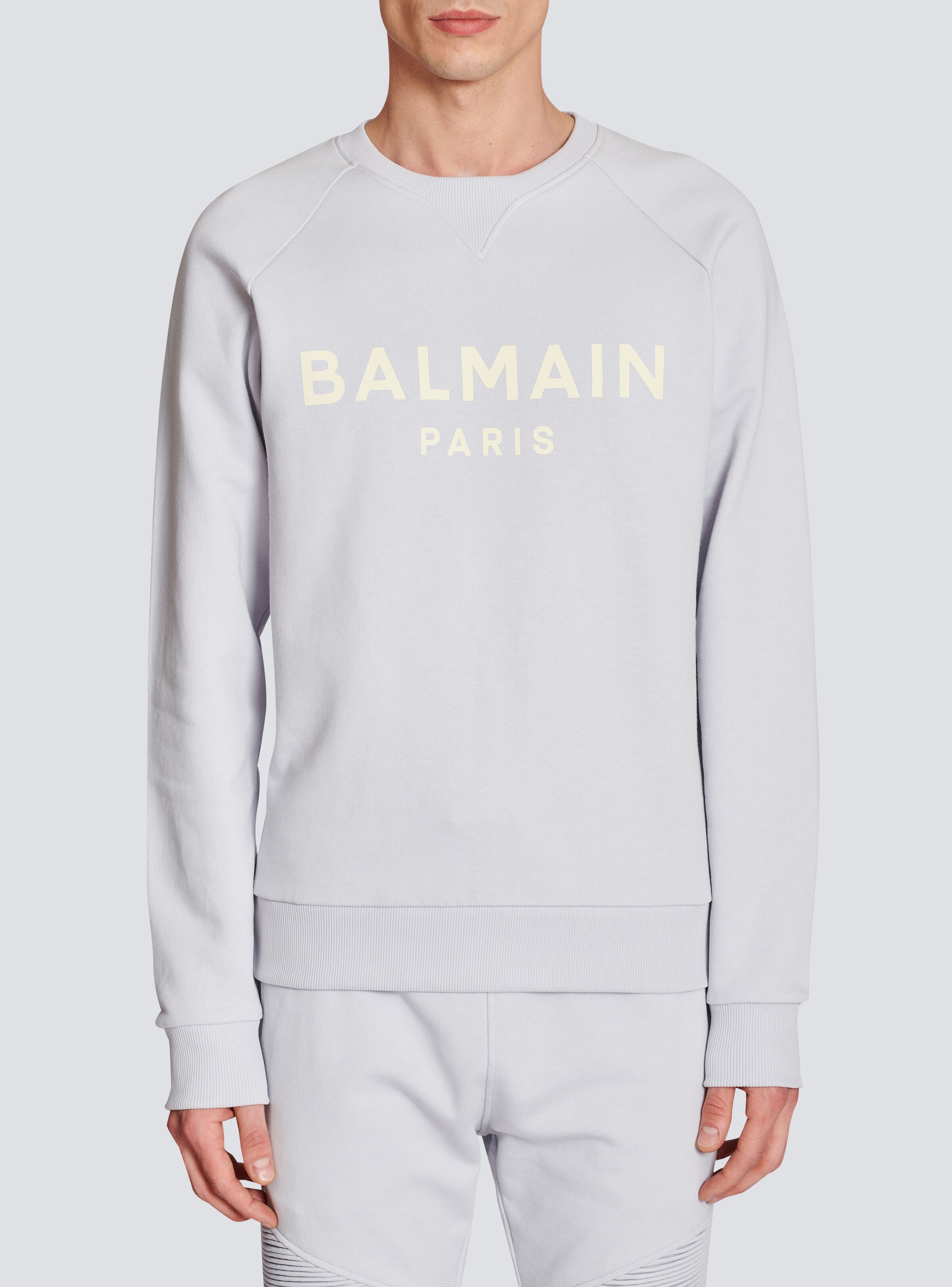 Cotton printed Balmain logo sweatshirt - 5