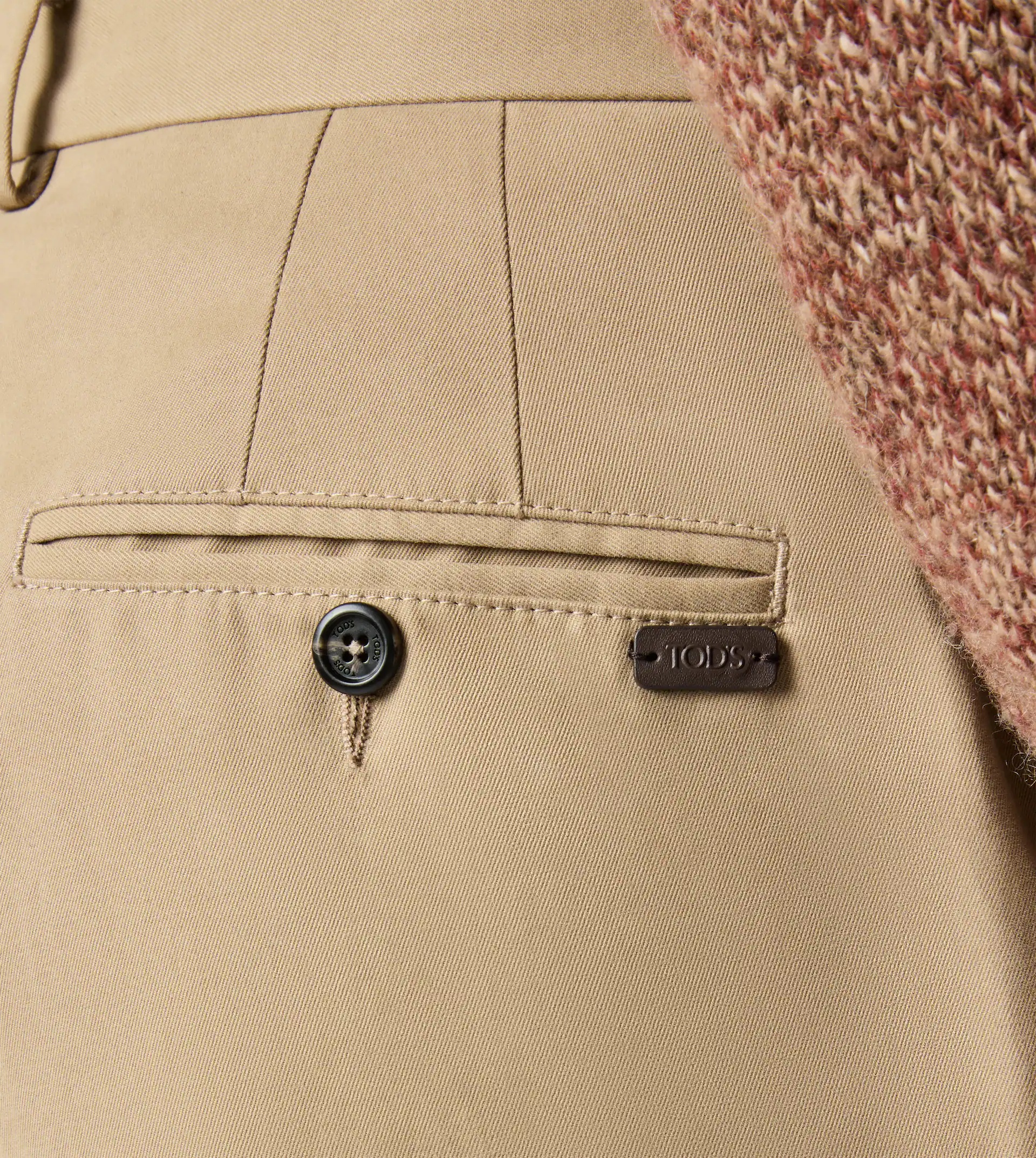 PANTS IN GABARDINE - BEIGE - 4