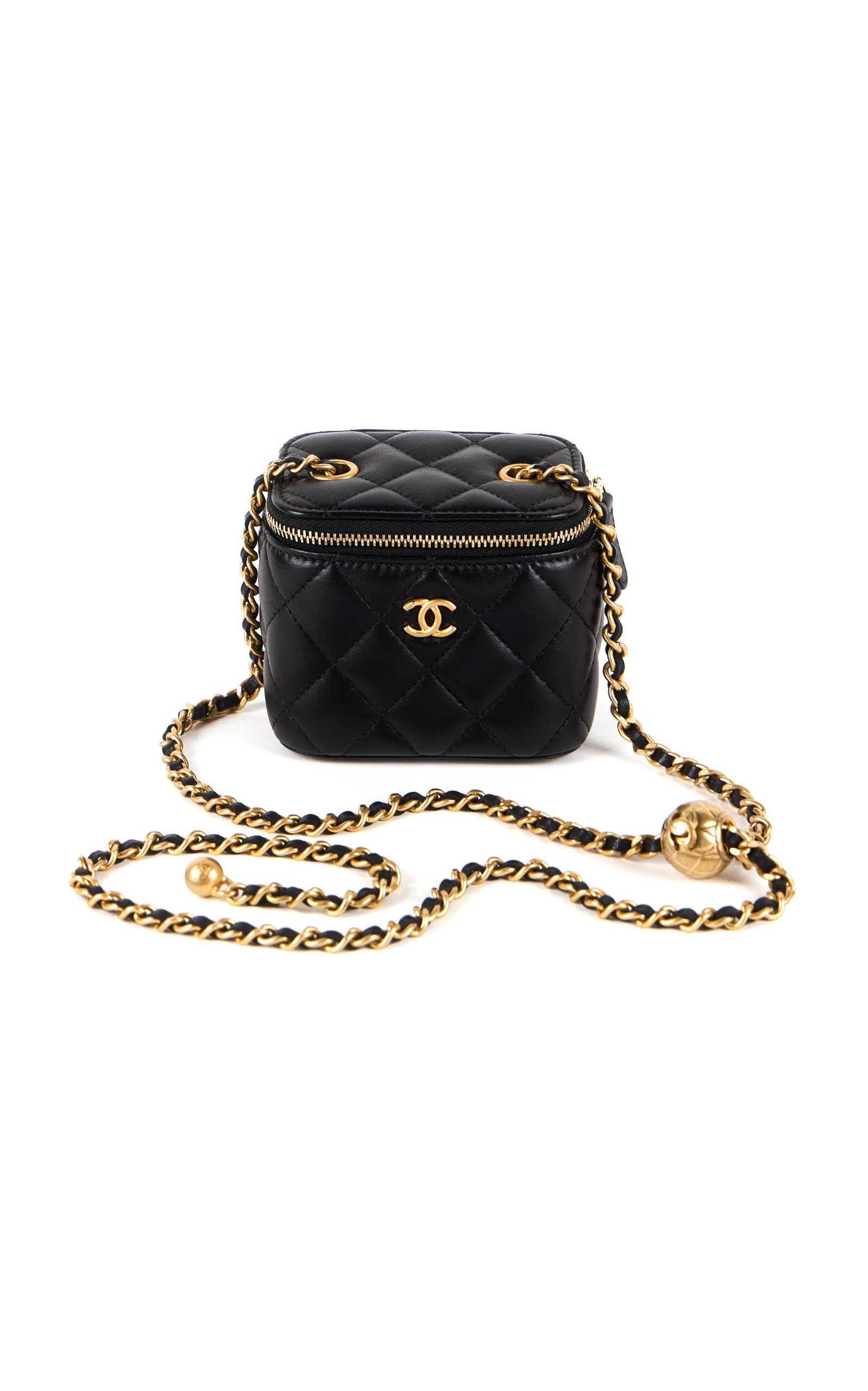 Pristine Pearl Crush Mini Vanity Crossbody Bag black - 1