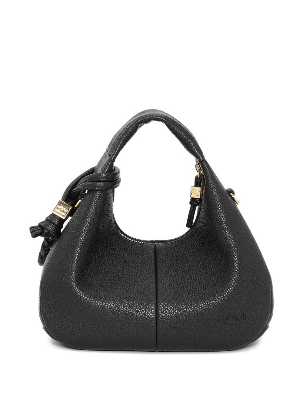 mini textured leather tote bag - 2