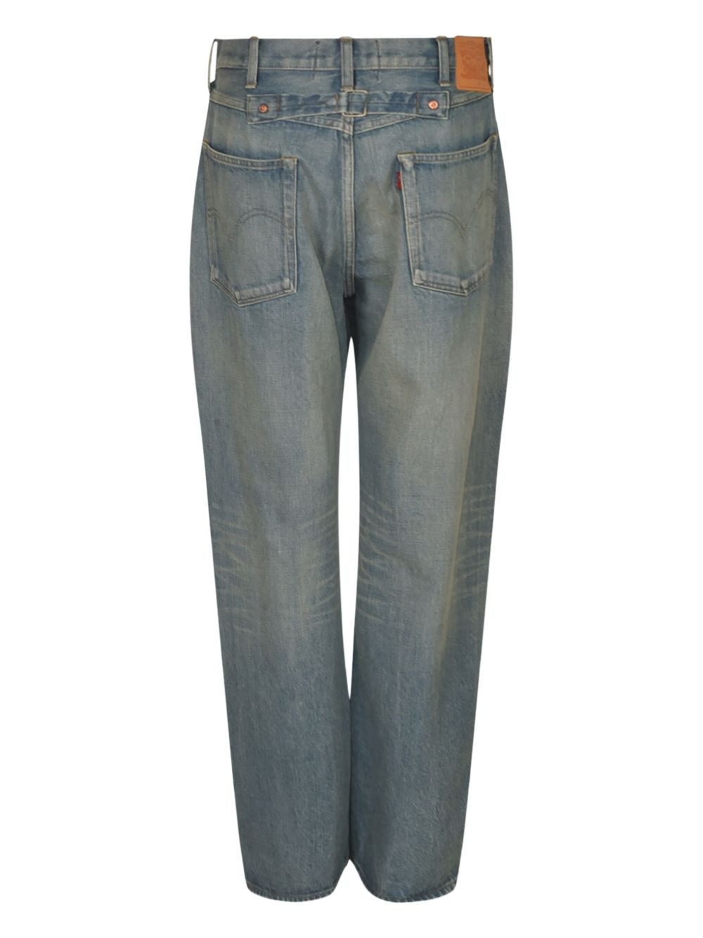 faded logo-patch jeans - 2