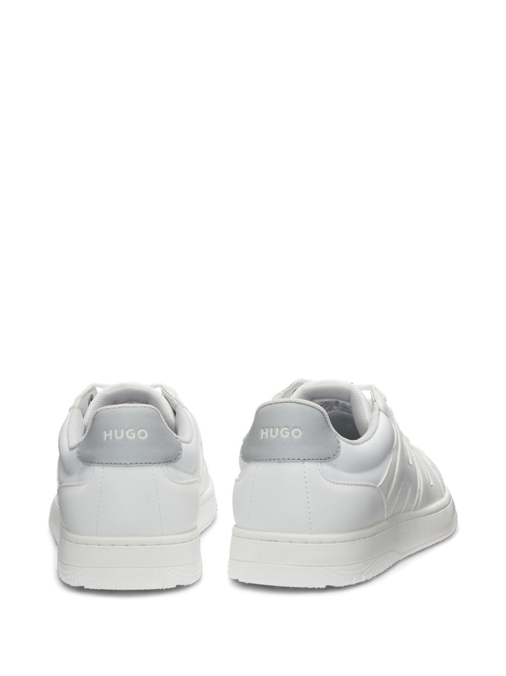 faux-leather sneakers - 3