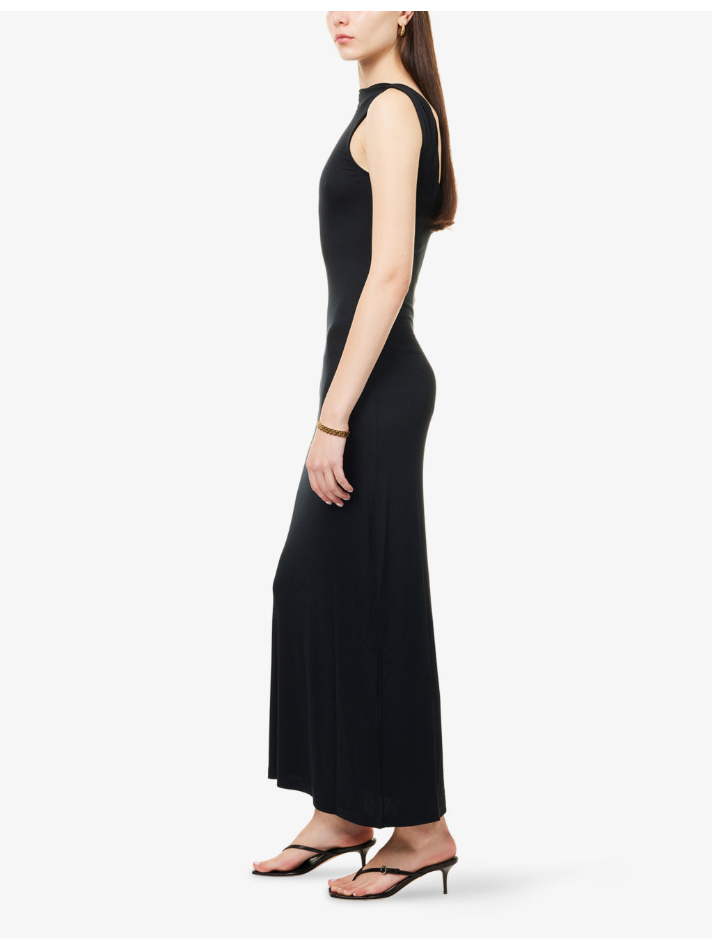 Lisbeth Scoop-Neck Stretch-Woven Maxi Dress - 3
