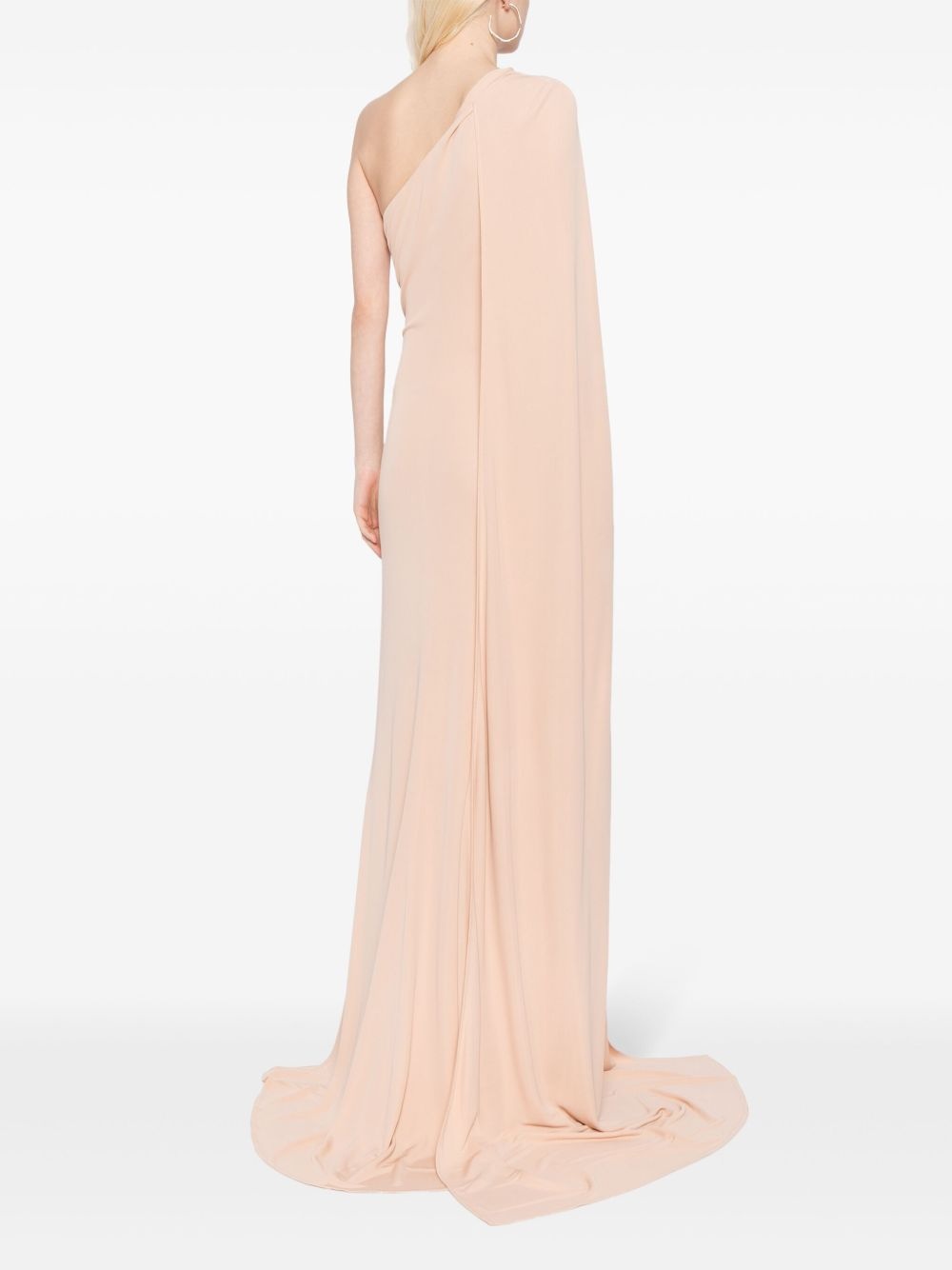 one-shoulder jersey gown - 4