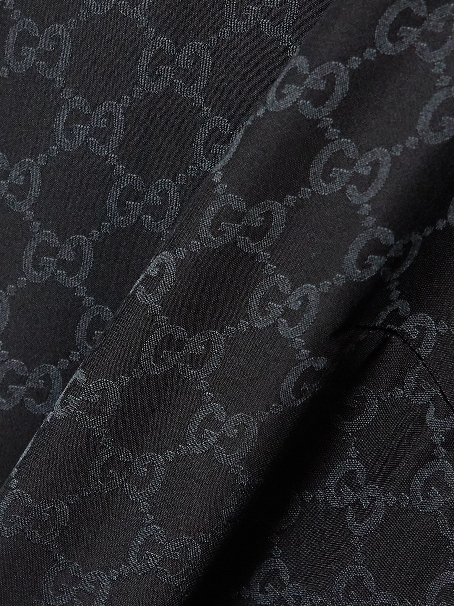 Silk-jacquard shirt Black - 5